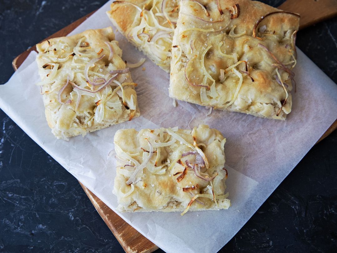 Focaccia with onions