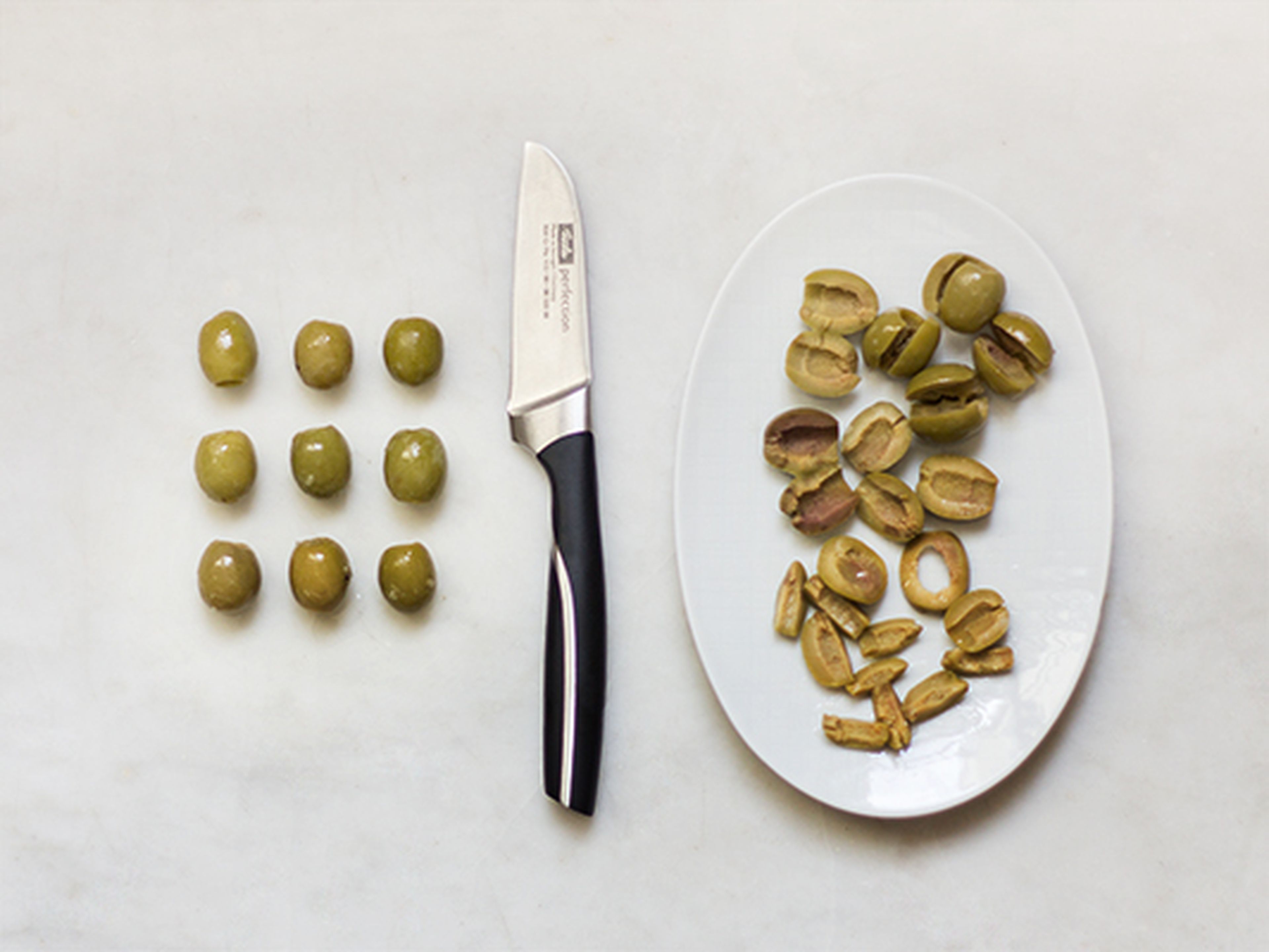 Oliven richtig schneiden