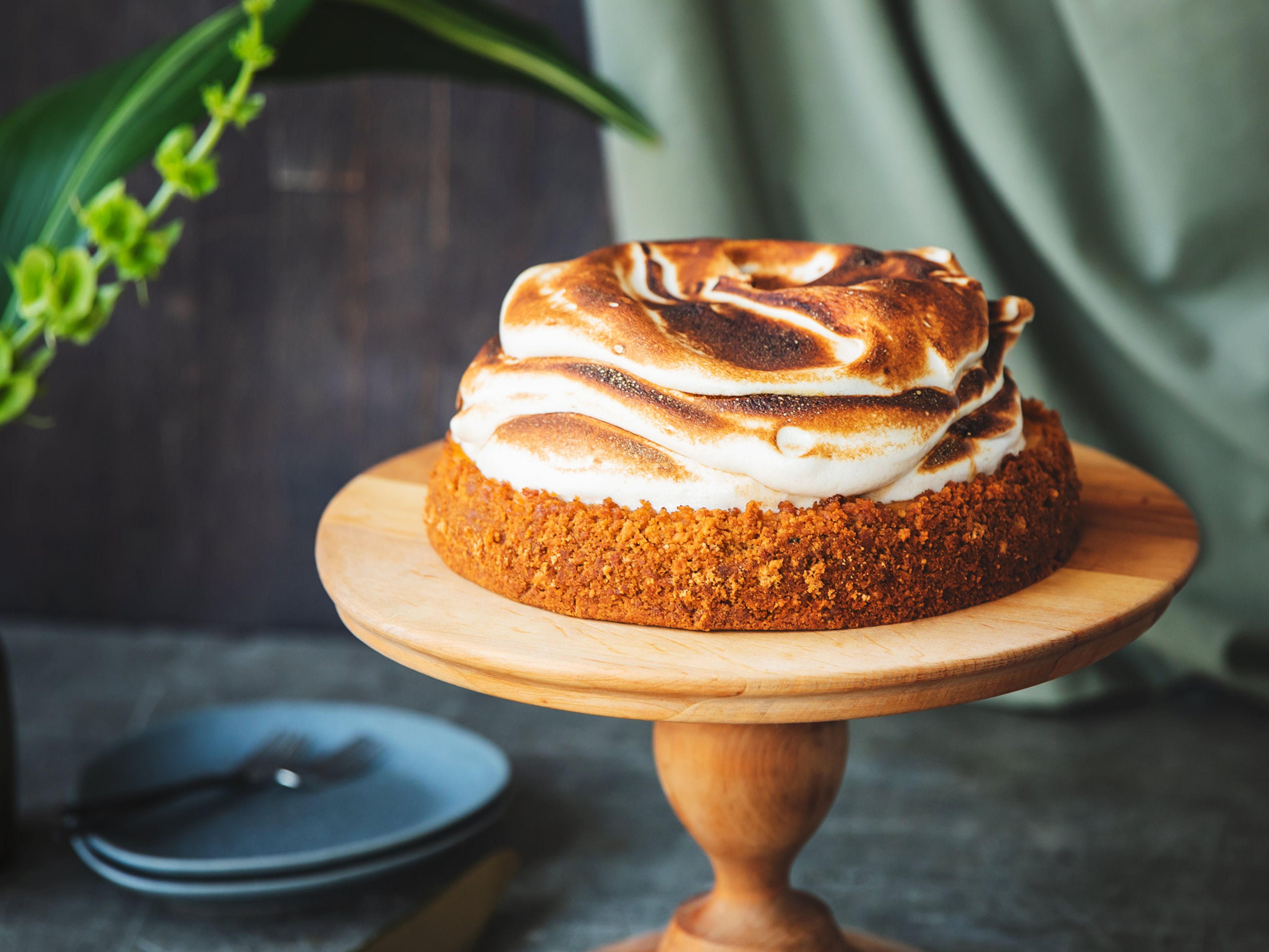 Süßkartoffel-Tarte mit Baiserhaube