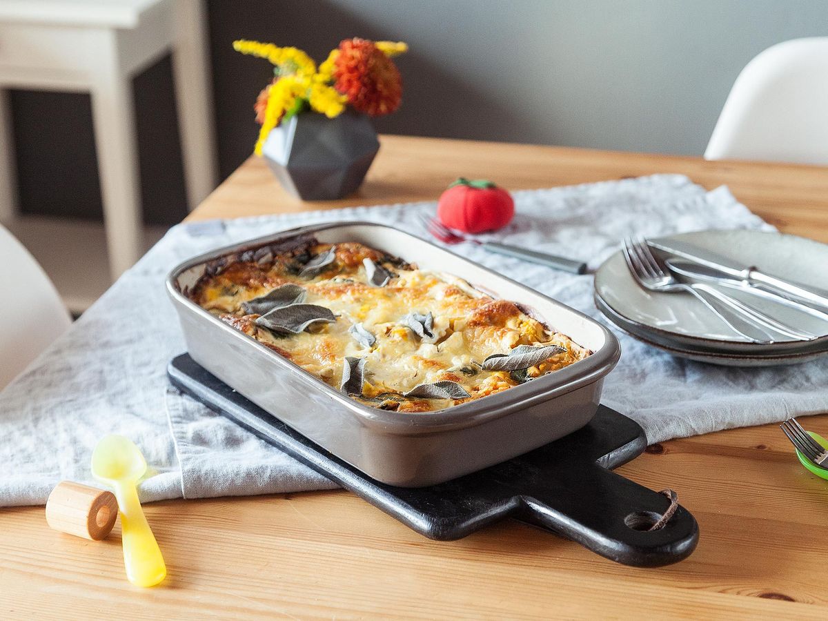 Pumpkin and spinach lasagna | Recipe | Kitchen Stories