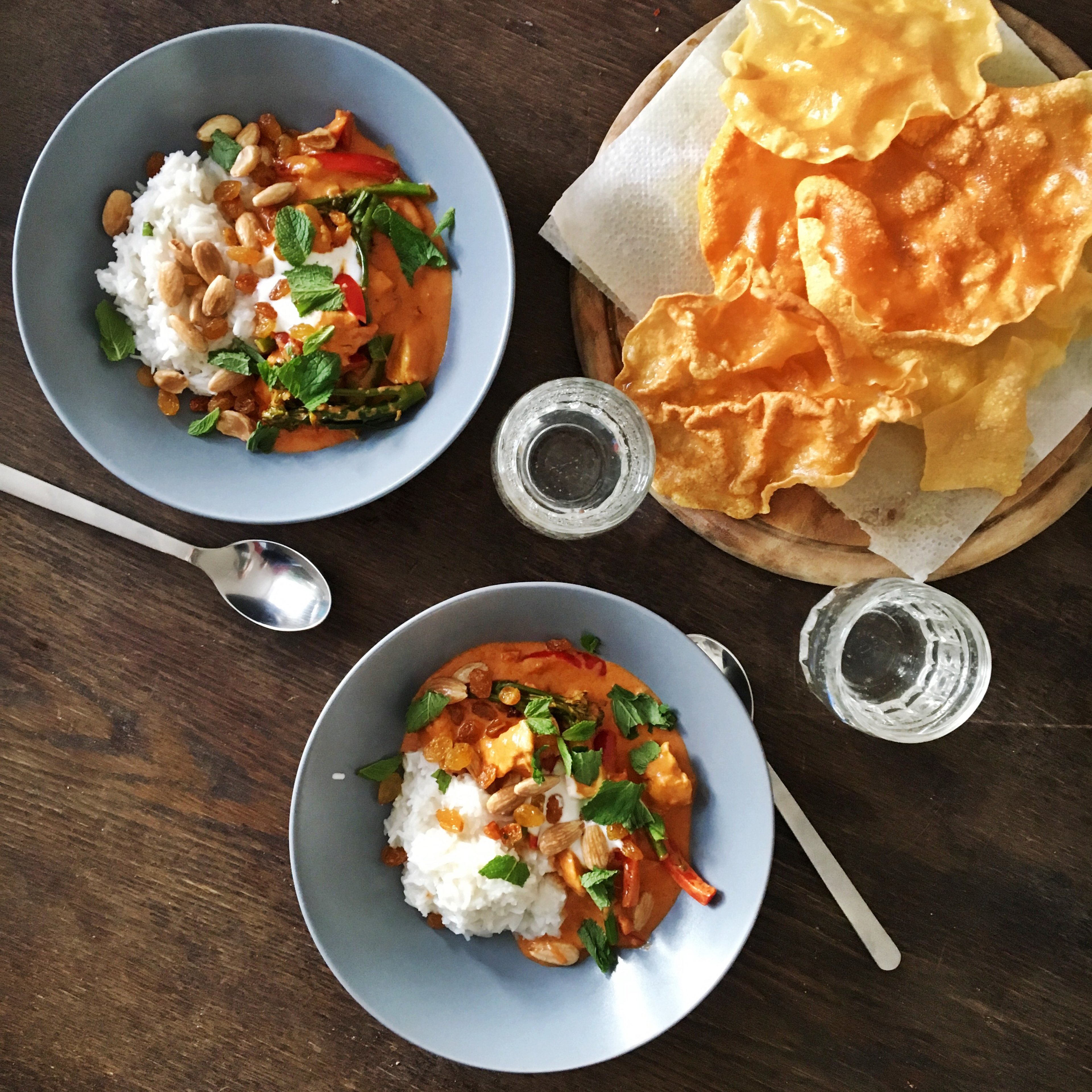 Chicken Curry with Pepper and Broccoli Raab