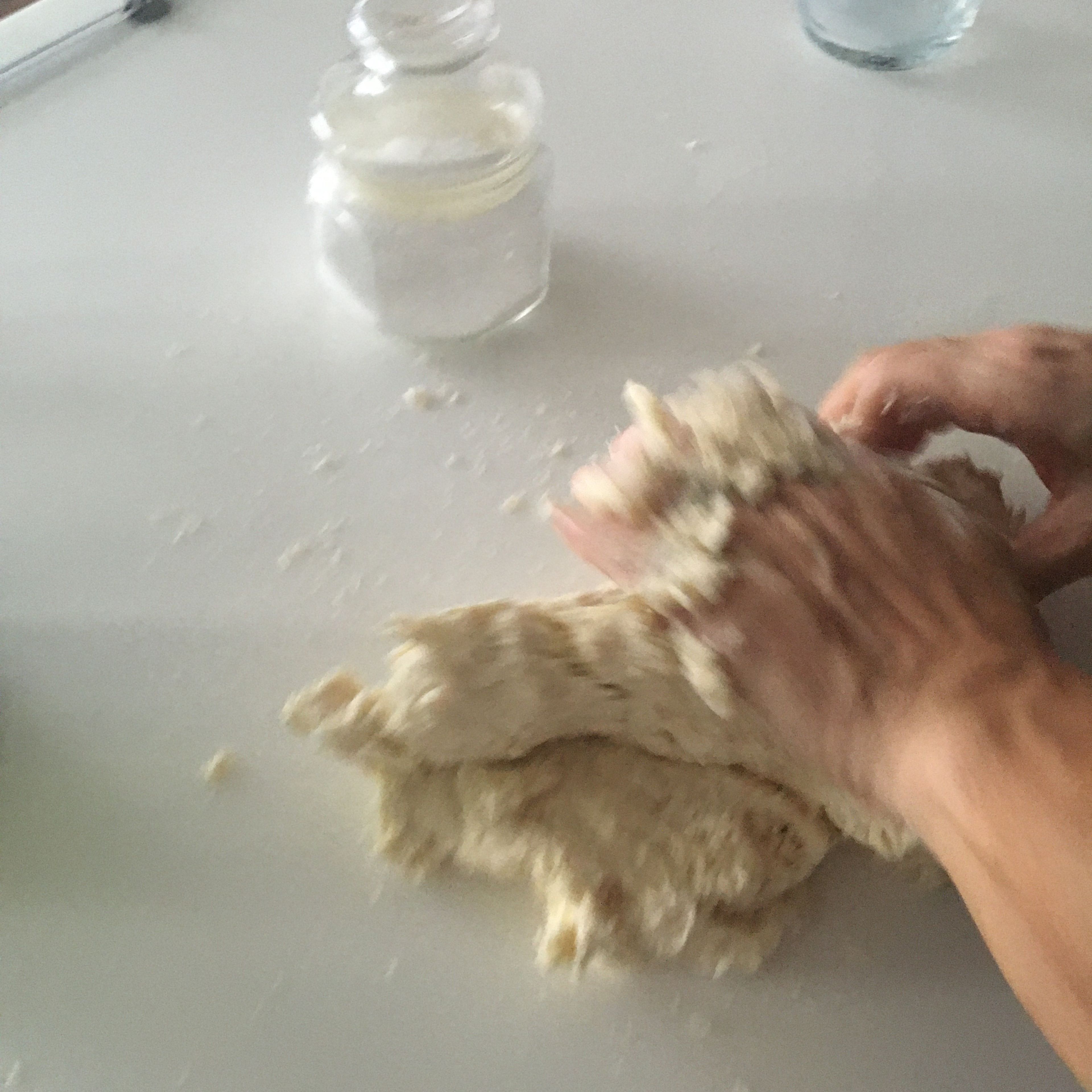 Start kneading the dough