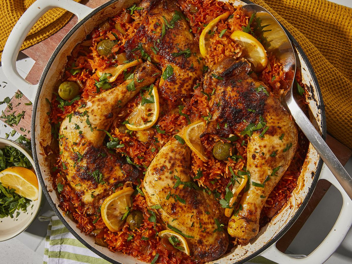 One-Pot mediterranes Hähnchen mit Reis | Rezept | Kitchen Stories