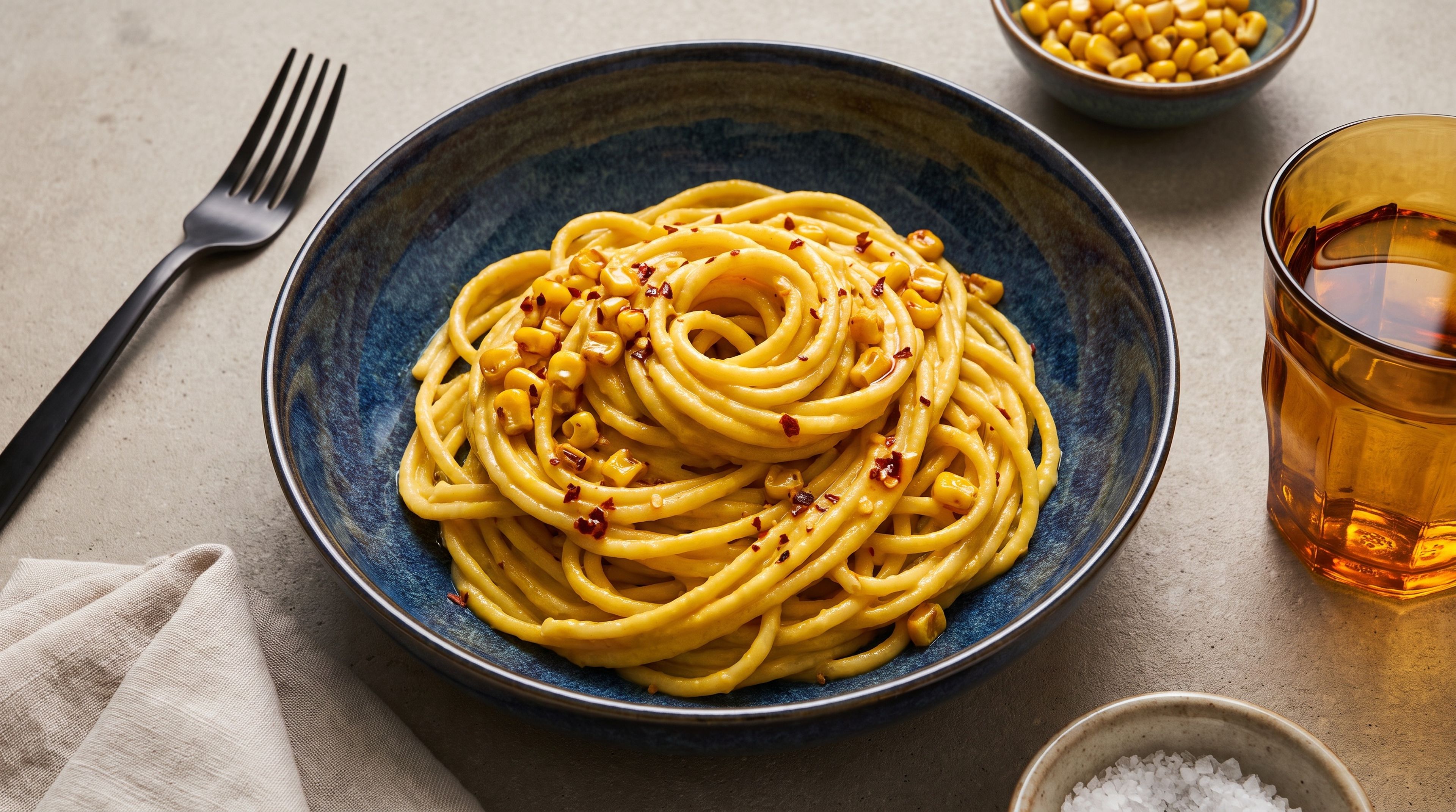 In diesem Pastagericht nimmt Mais die Hauptrolle ein
