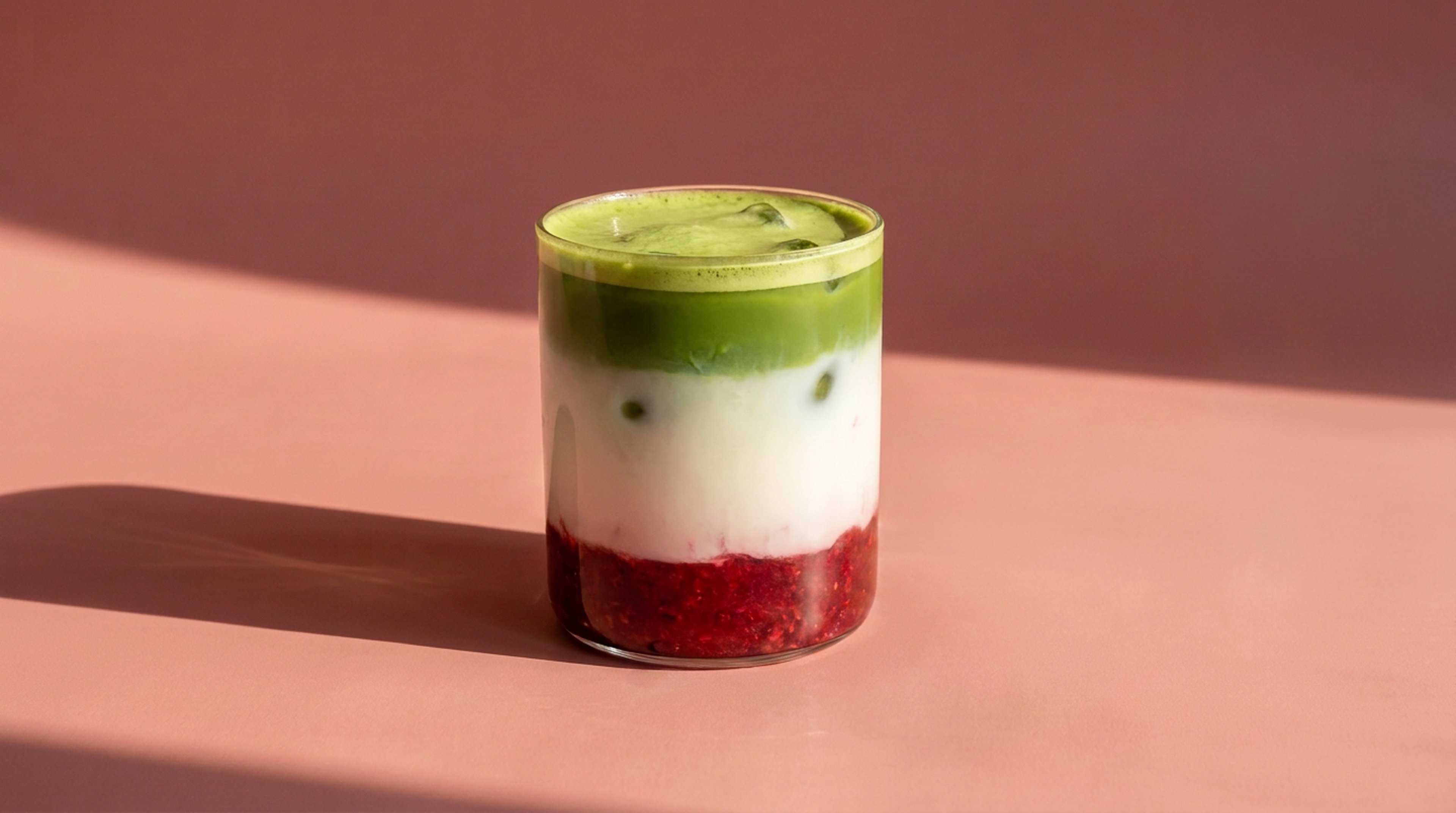 Fruchtiges Update für deinen Wachmacher: Himbeer-Matcha-Latte