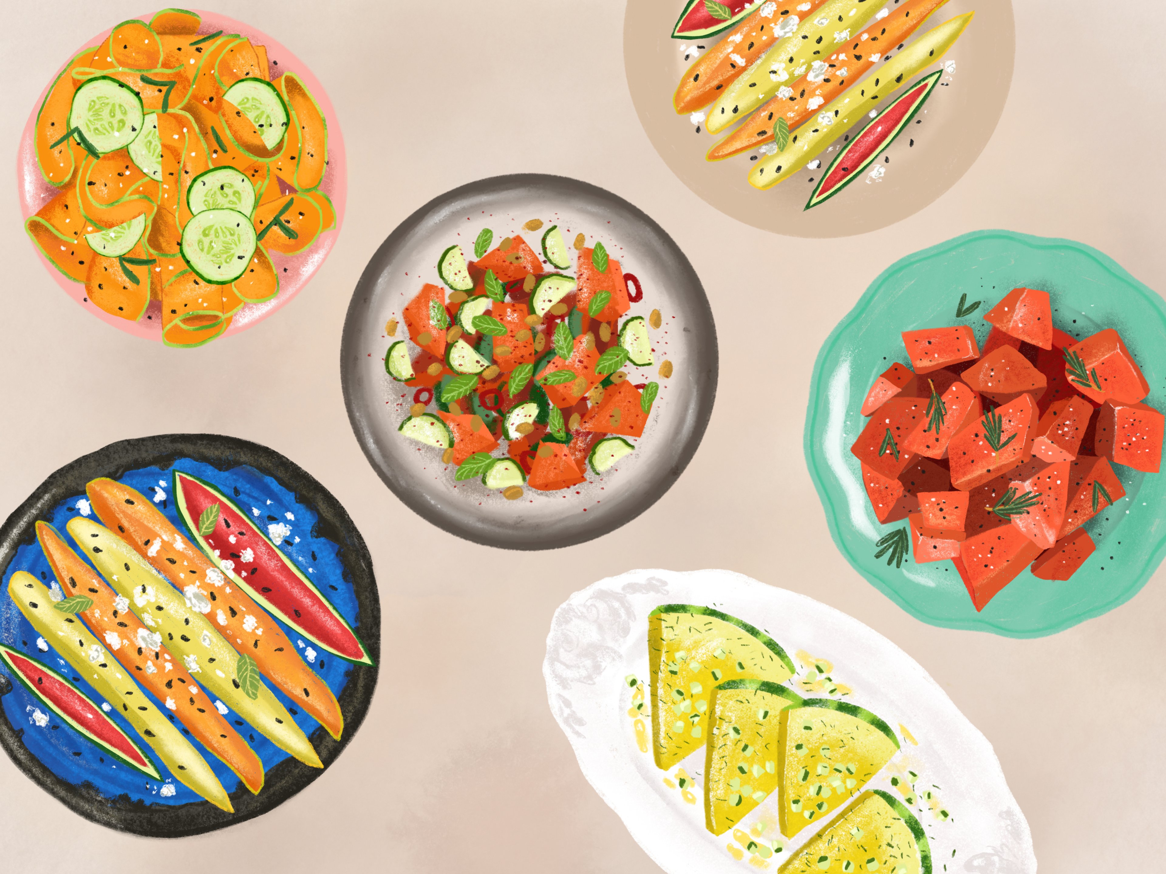 15 neue Ideen für Melonensalate