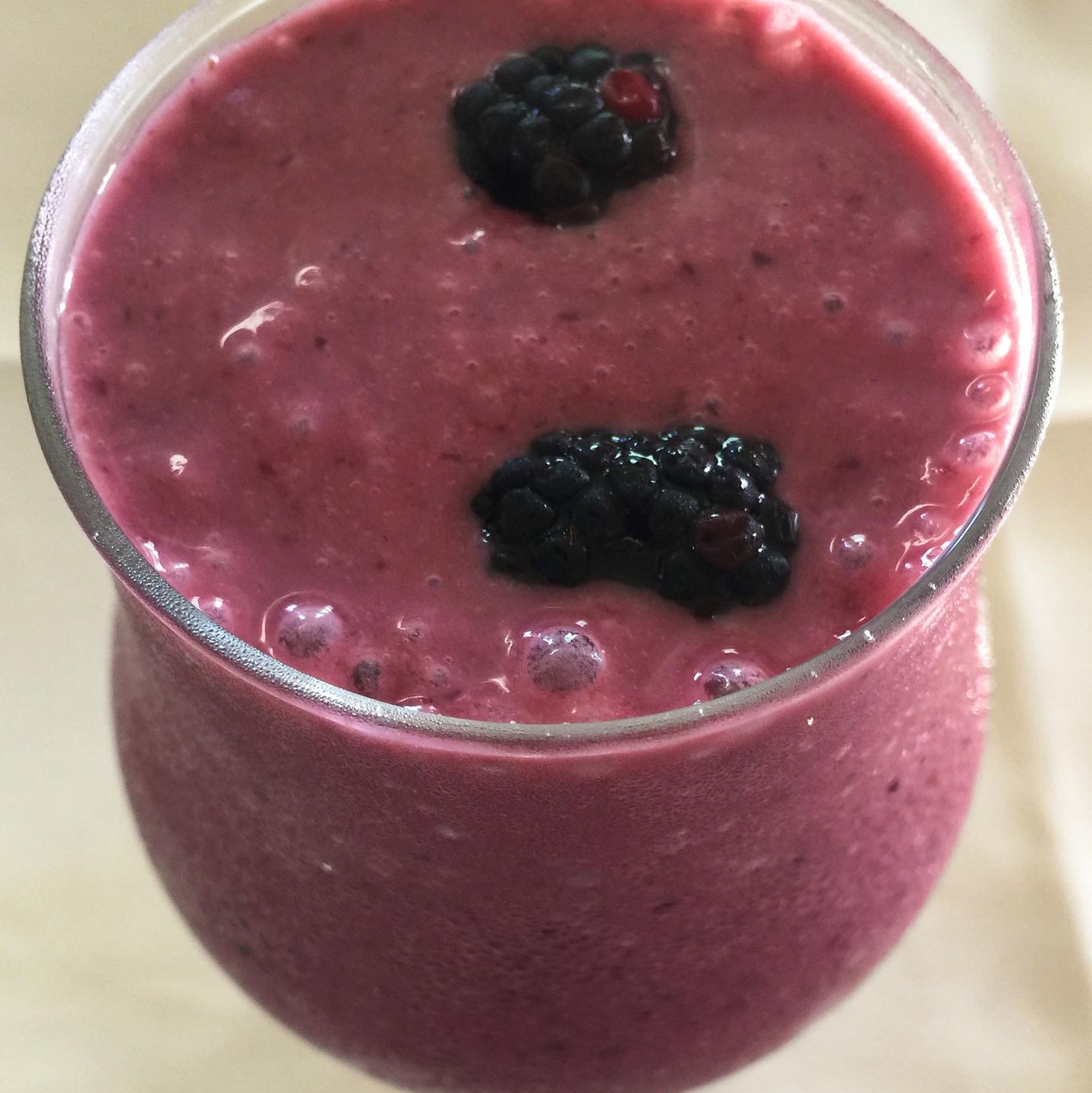 Place all ingredients in a blender, until a smooth consistency is reached.