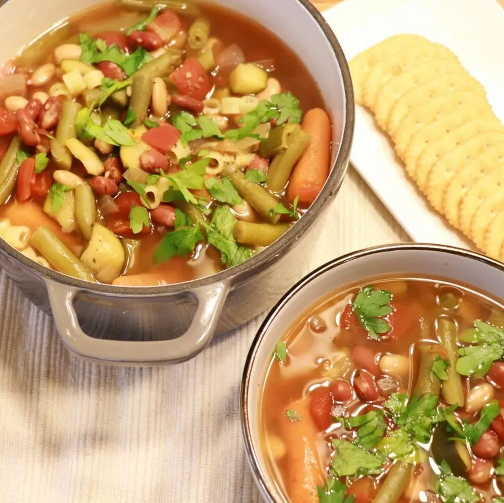 Slow Cooker Minestrone Soup Recipe Kitchen Stories