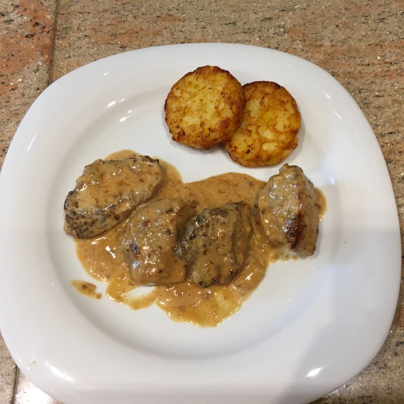 Schweinefilet in Senfsauce