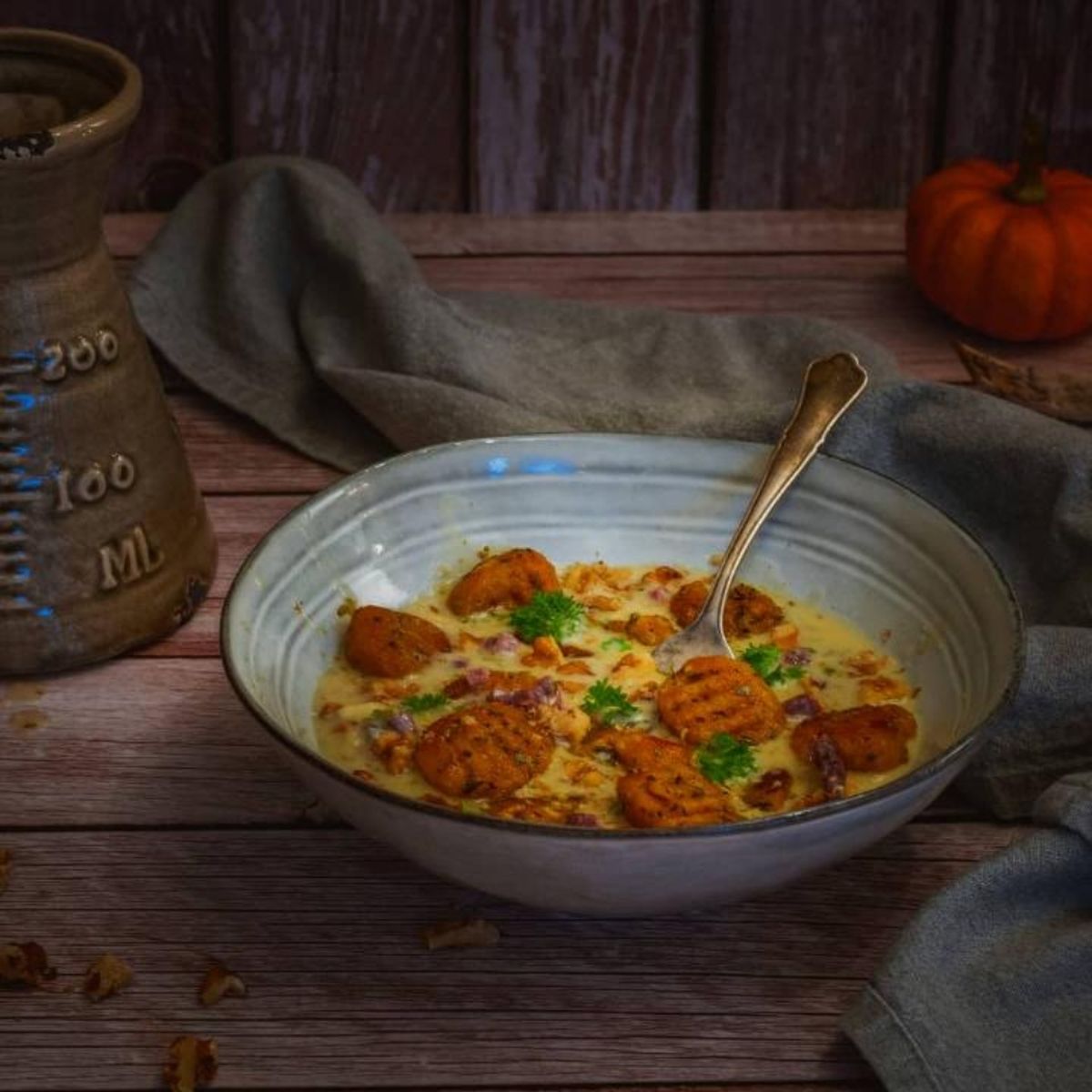 Kürbis-Gnocchi mit Gorgonzola Sauce | Rezept | Kitchen Stories