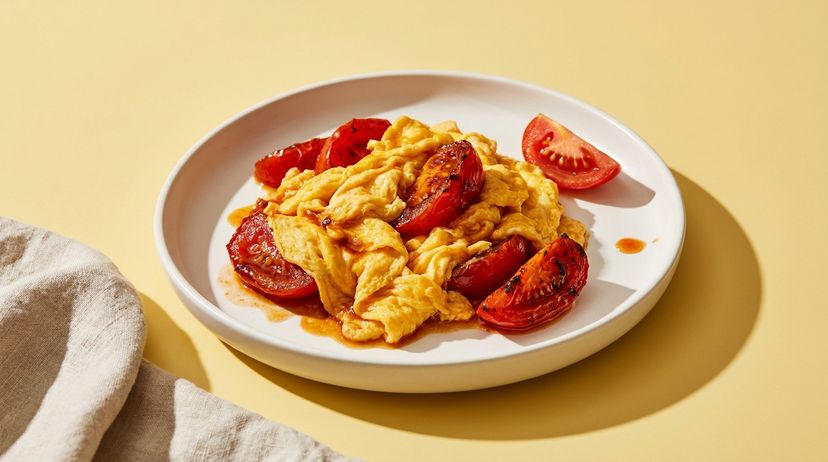 Klassiker aus der Pfanne: So bereitest du saftiges Rührei mit Tomaten zu