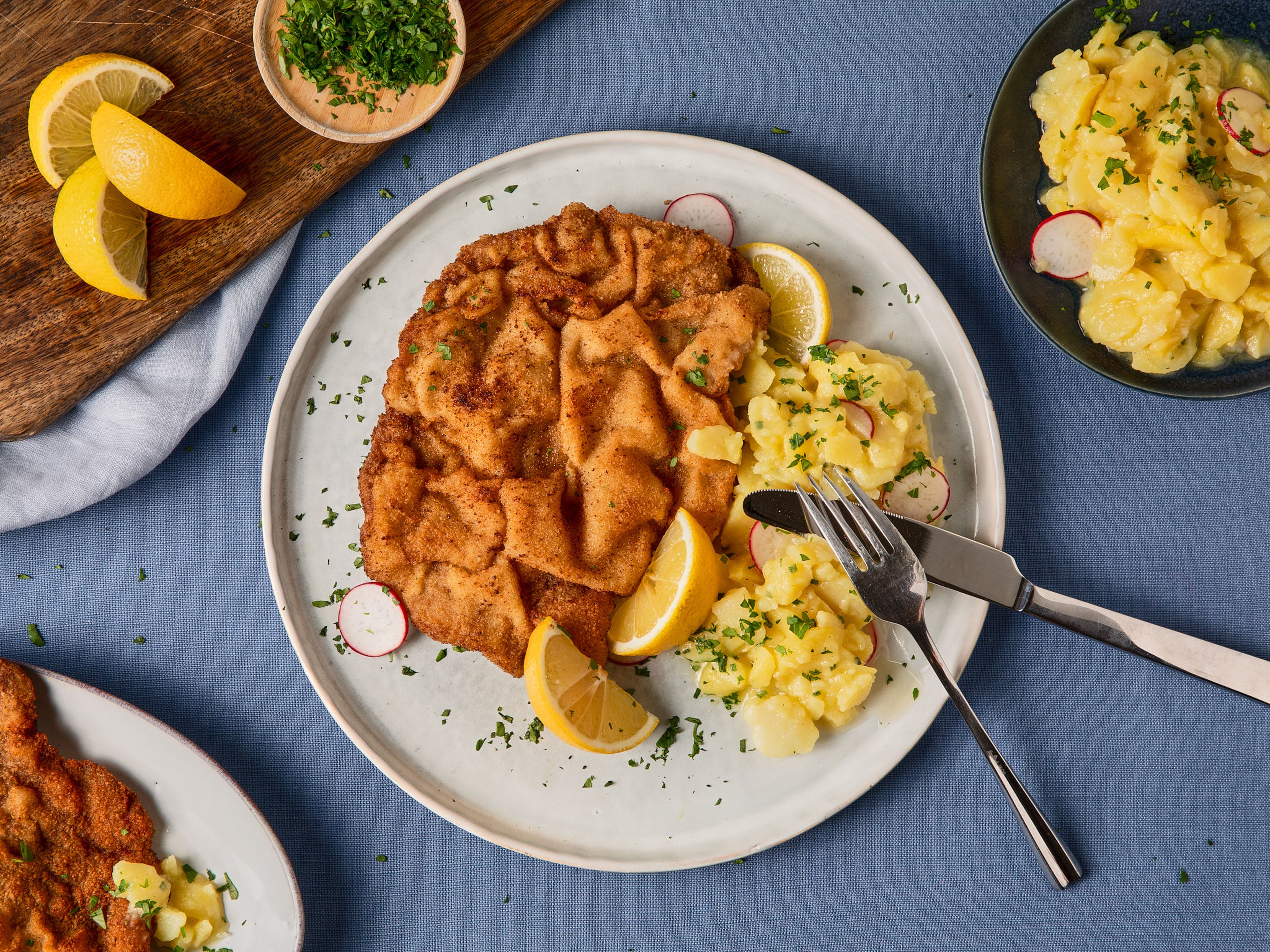 Easiest, crispiest classic Wiener schnitzel at home