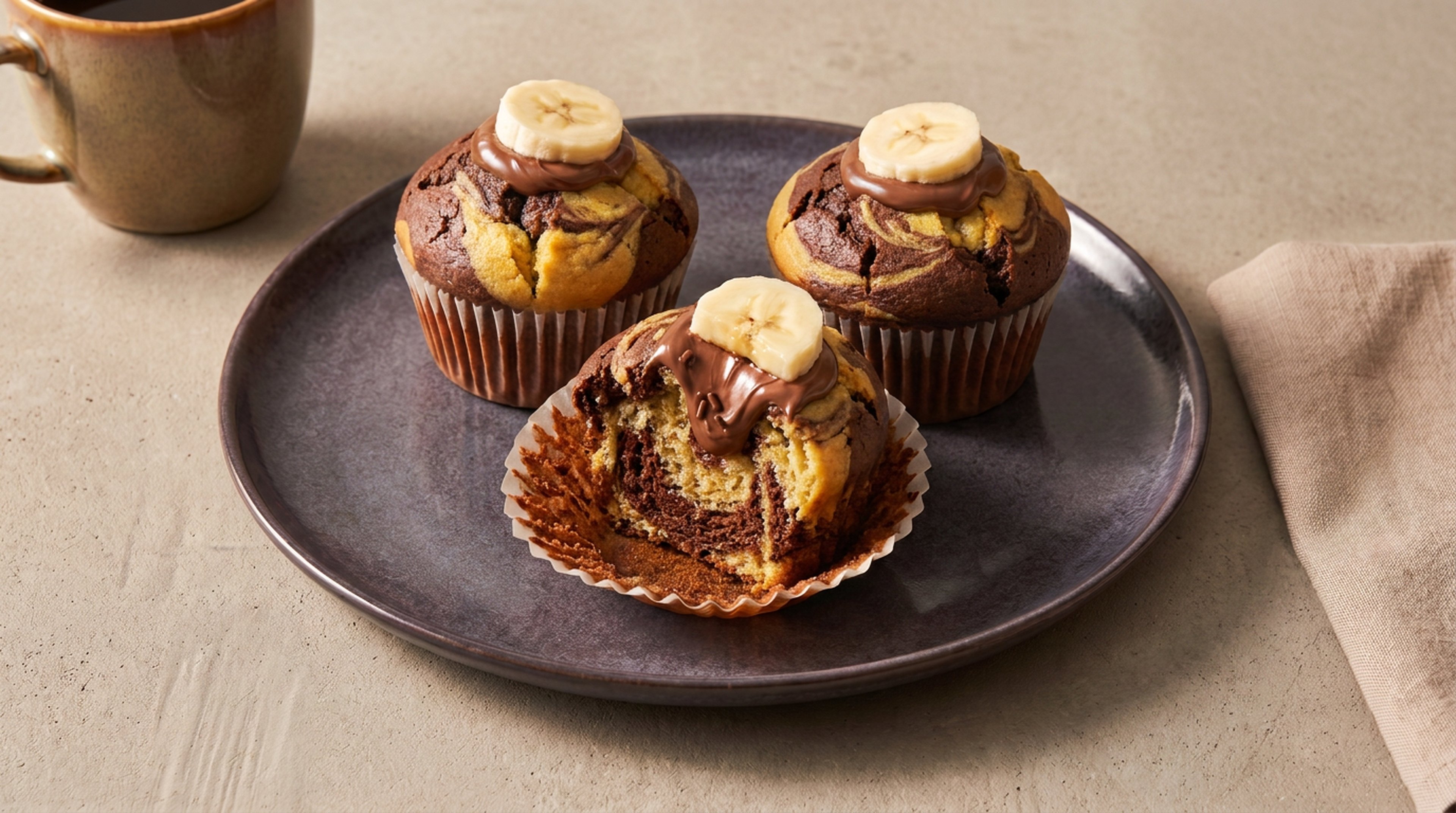 Nutella-Bananen-Muffins