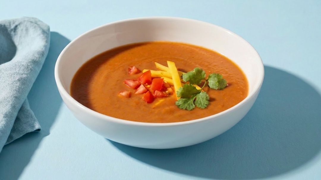 Fruchtig-frische Tomatensuppe mit Mango: Sommerliebling