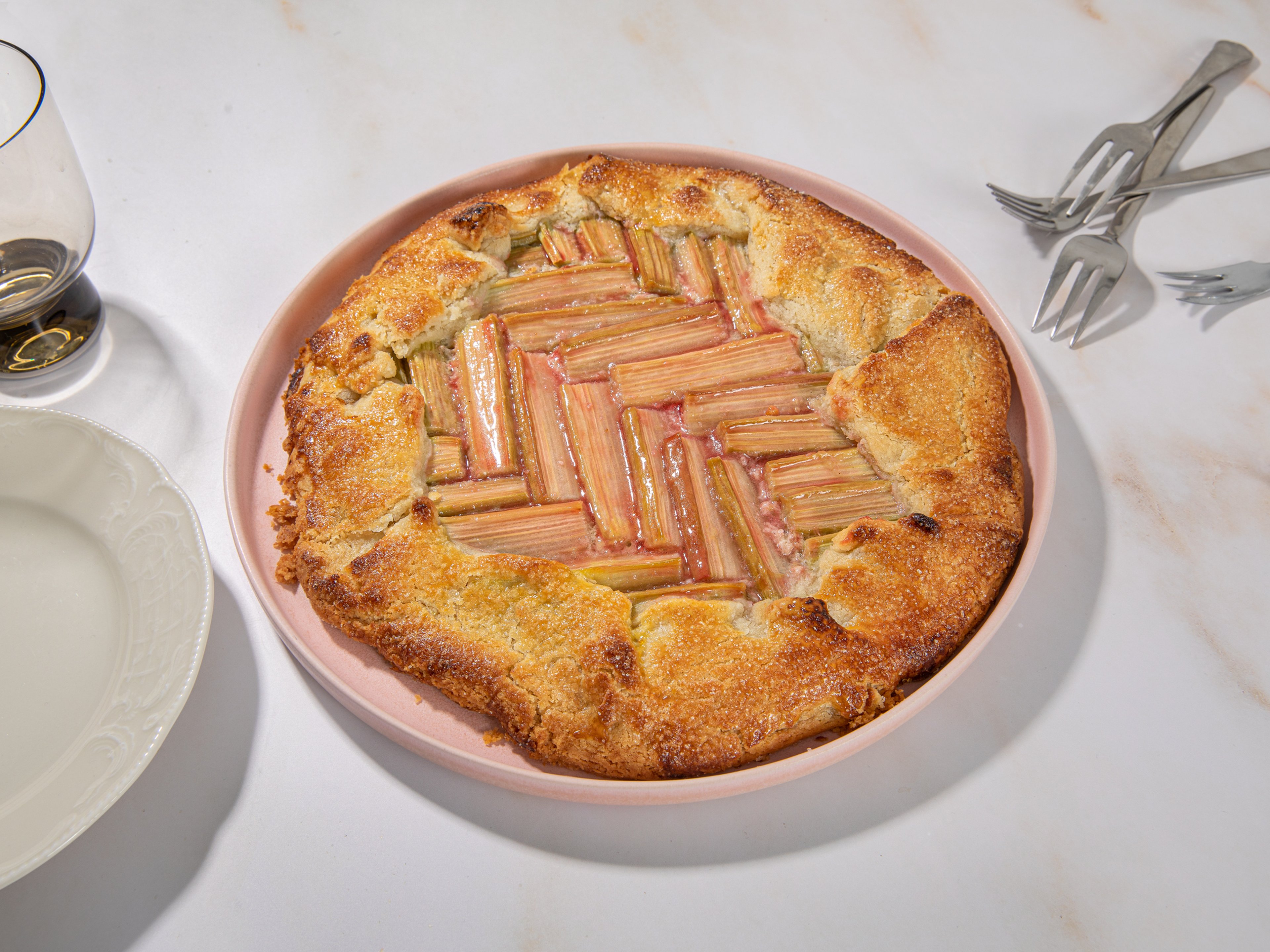 Rhubarb galette