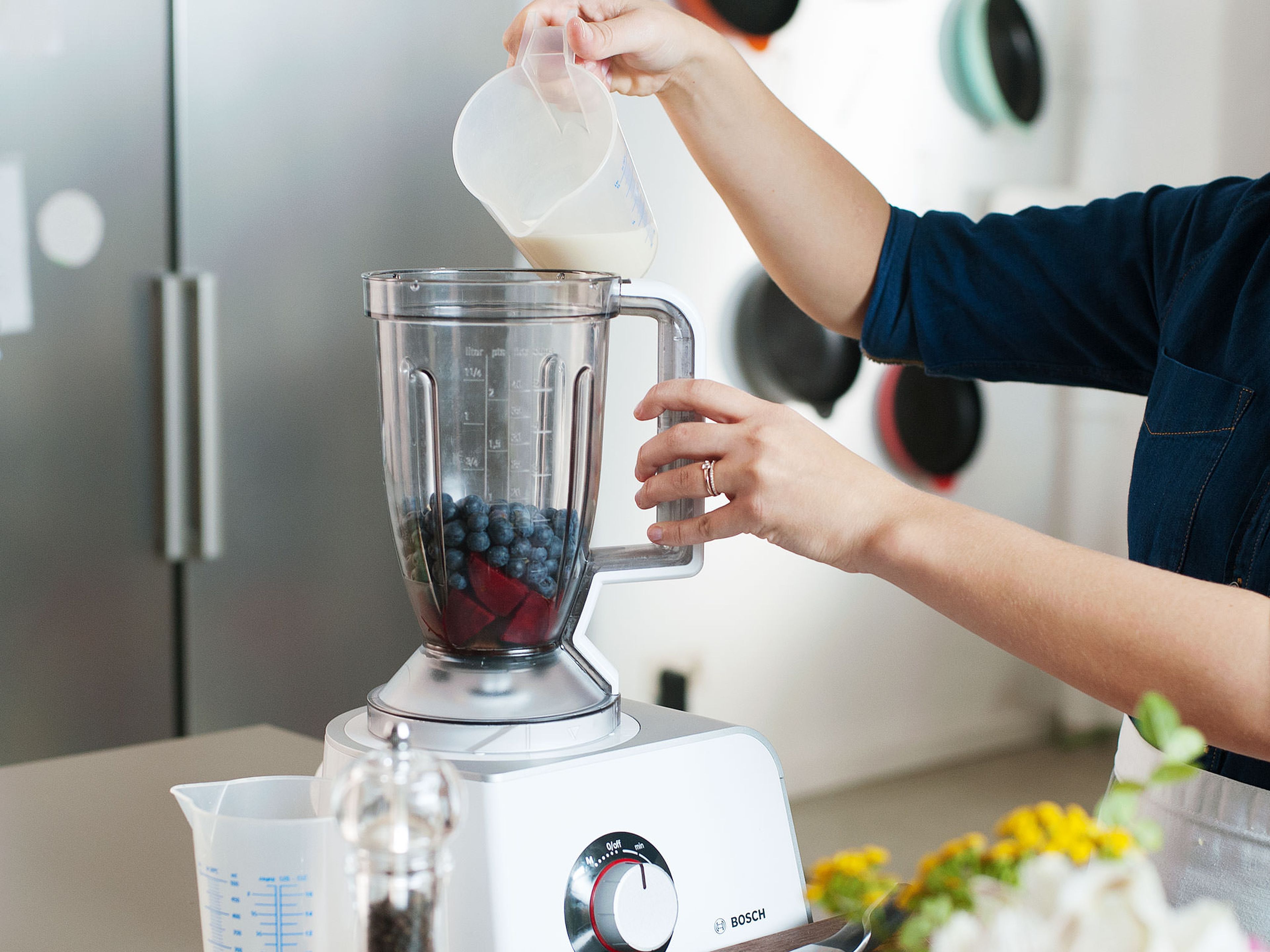 Add beet and all remaining ingredients to the blender.