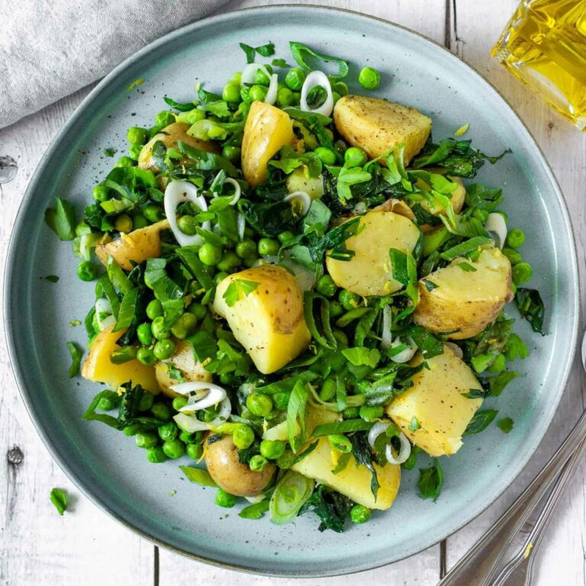 New Potatoes, Wild Garlic and Spring Greens | Recipe | Kitchen Stories
