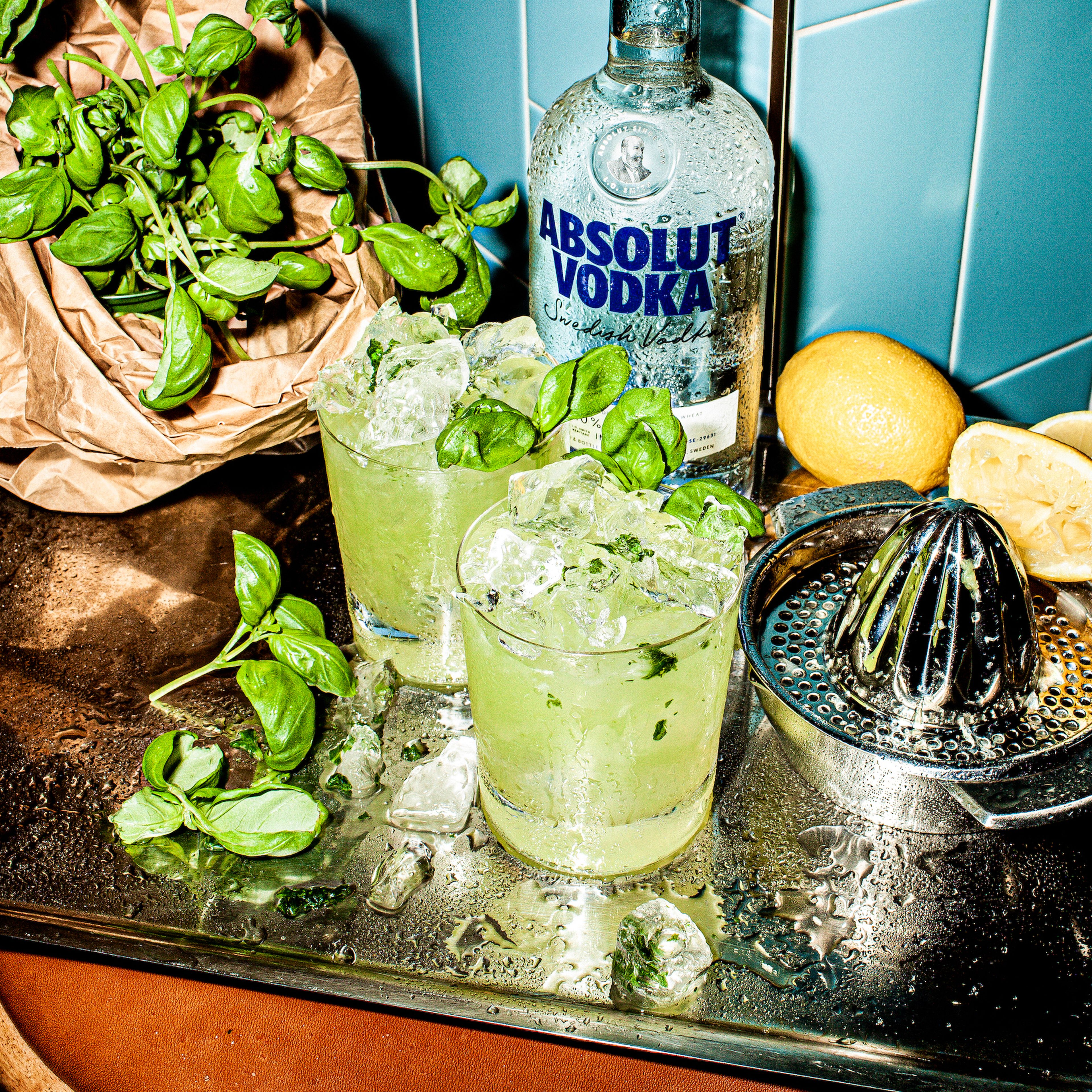 ABSOLUT Vodka Basil Smash