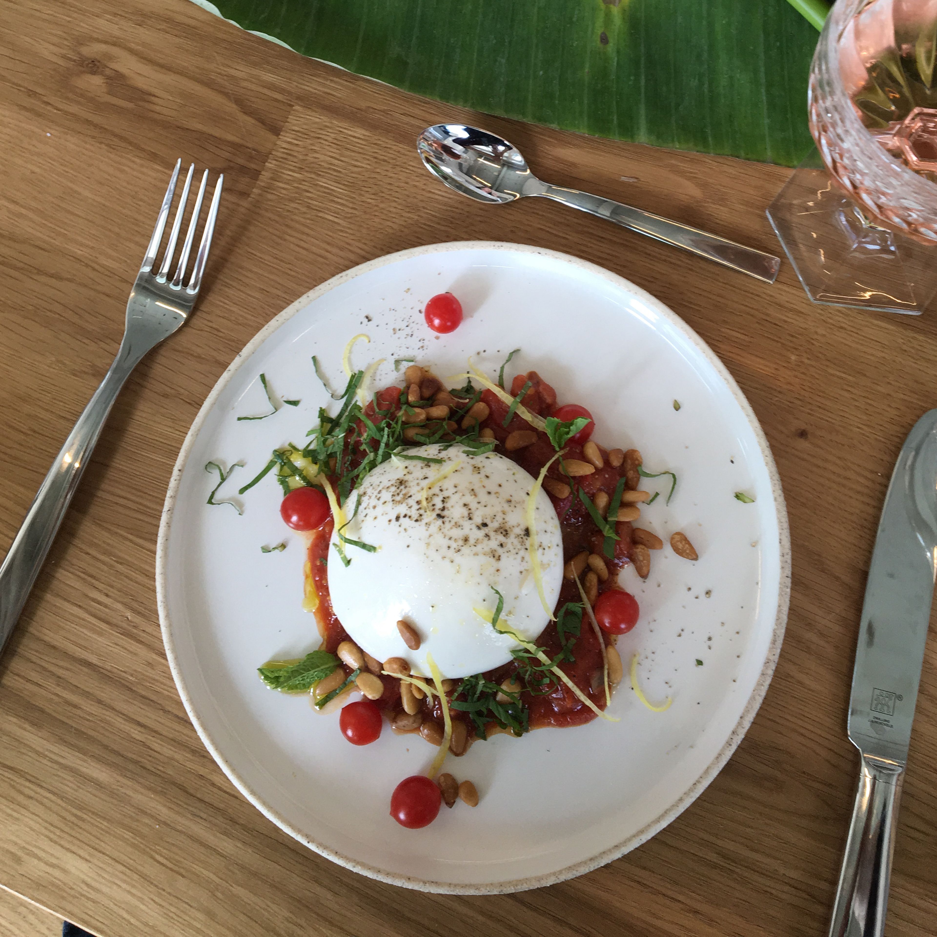 Tomaten Dattel Marmelade mit Burrata