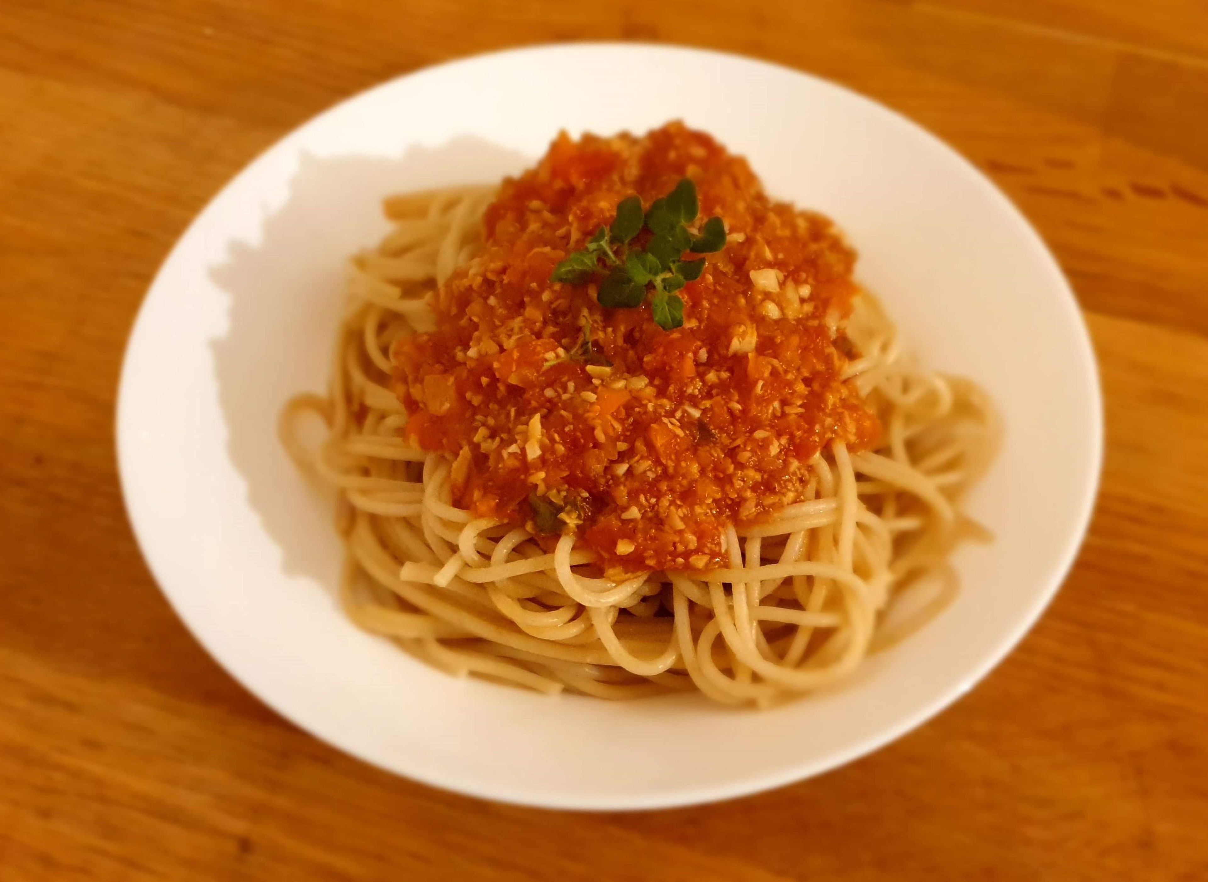 Vegetarische Kräuterseitlingbolognese für den Cookit