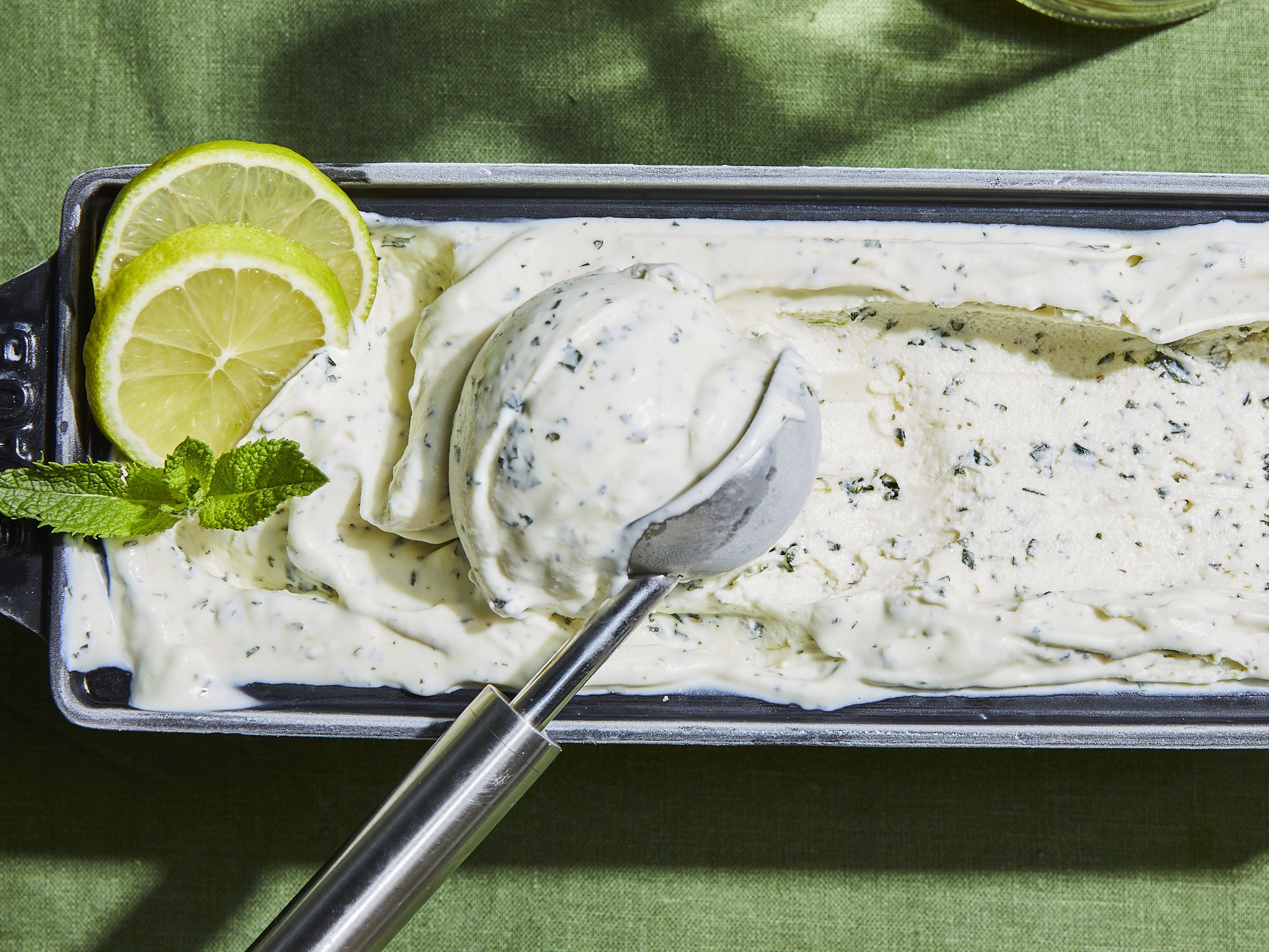 No-churn mojito ice cream