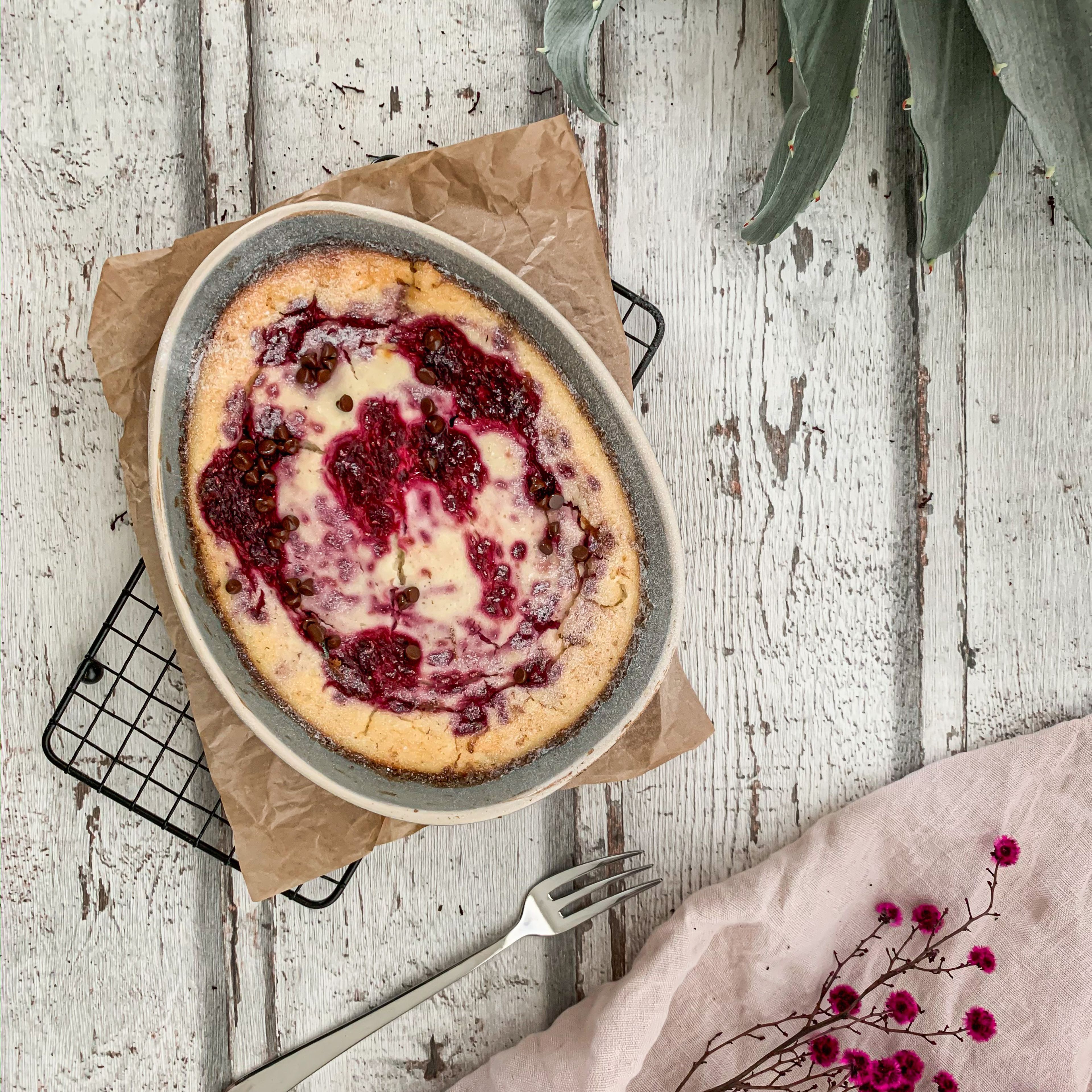 Makecake Himbeere Käsekuchenbowl