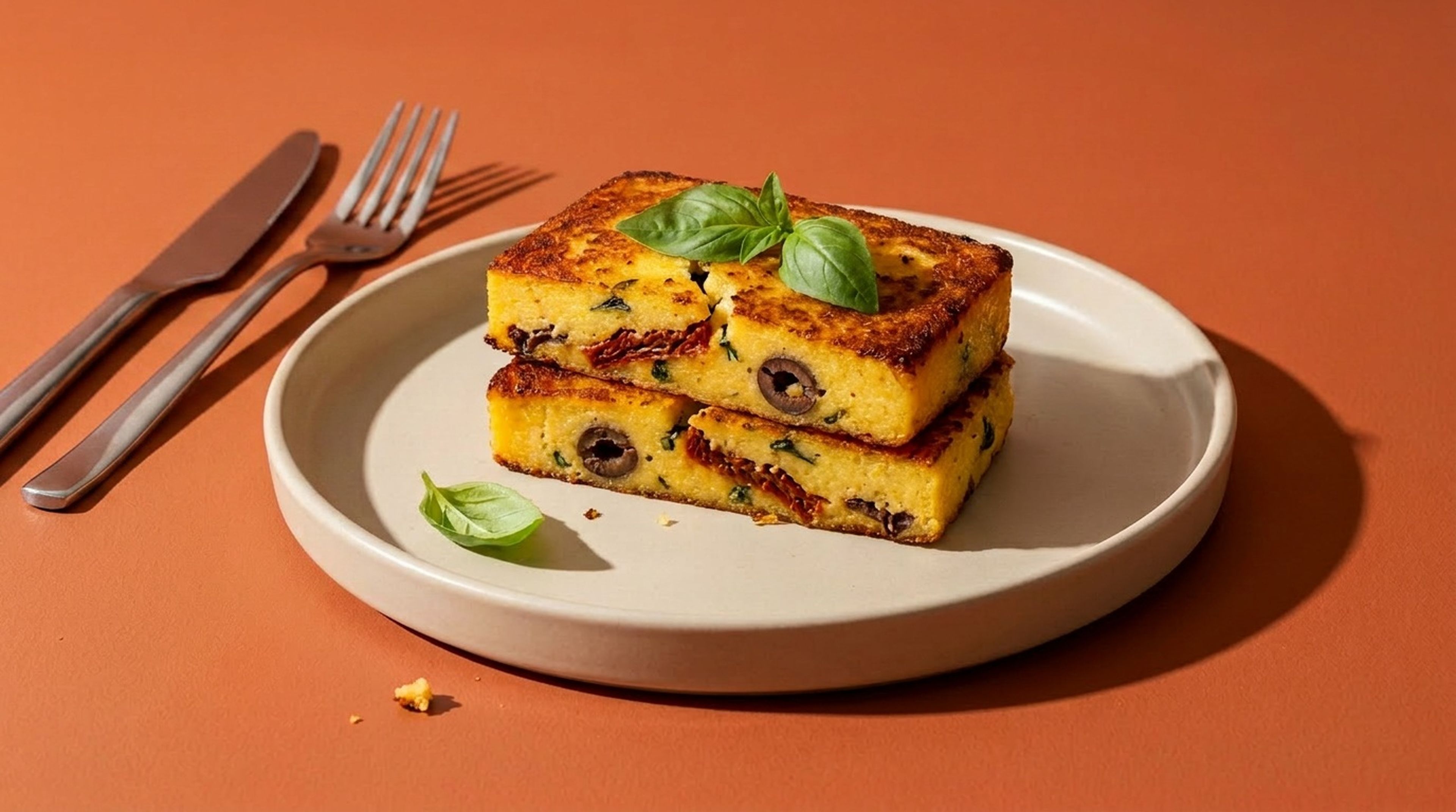 Mediterrane Polenta-Scheiben