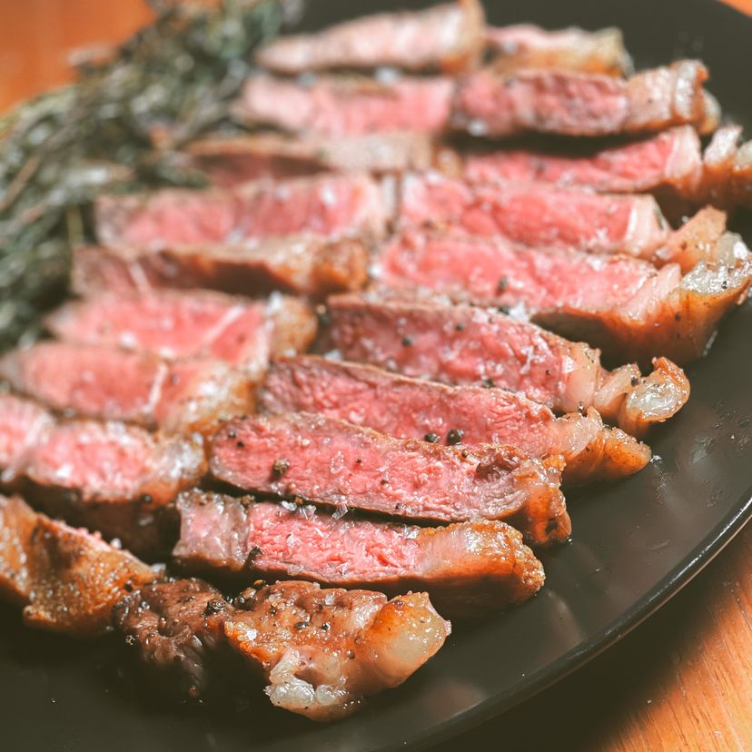 New York Strip Steak (with Garlic Butter)