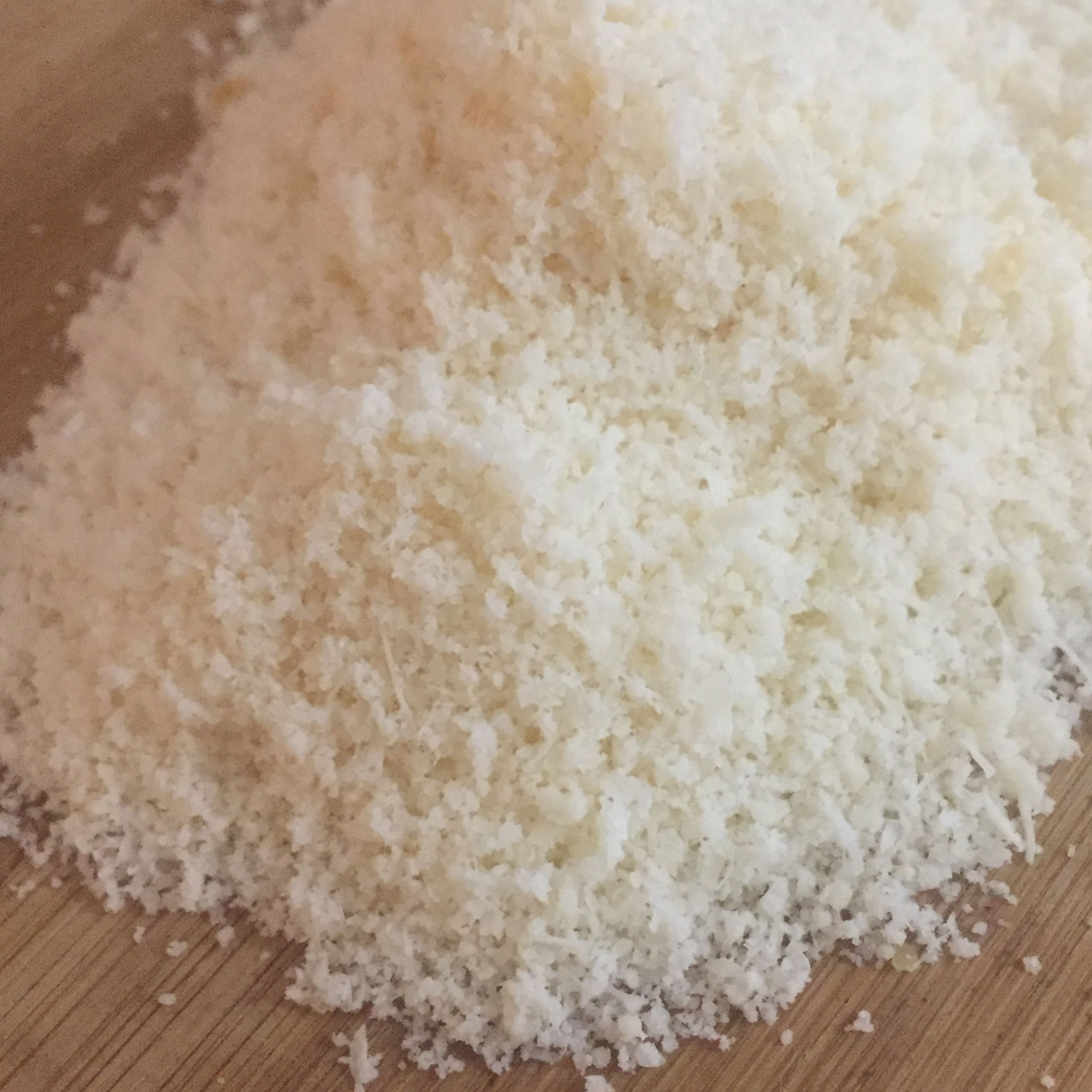 Finely grate the parmesan and pecorino