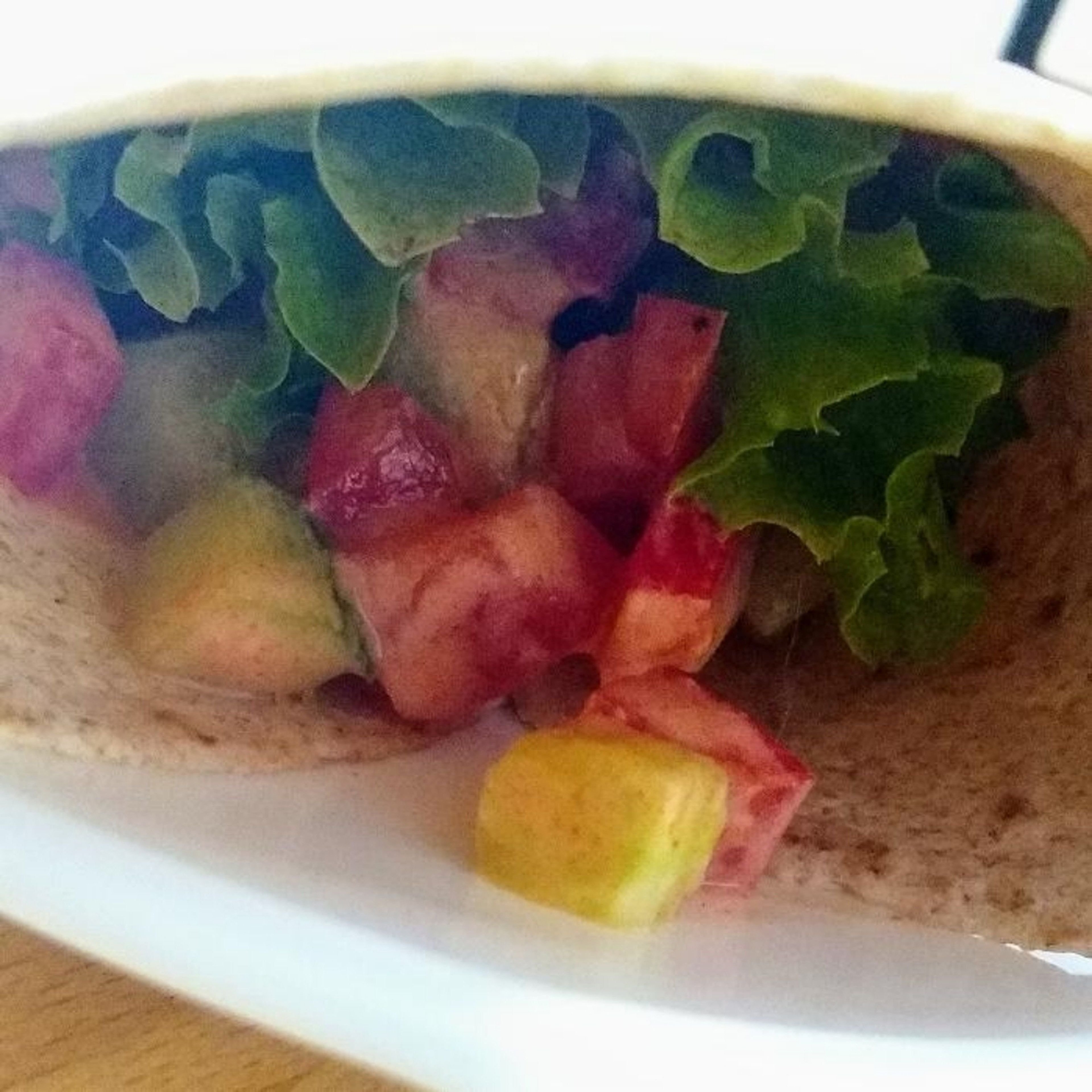 leicht scharfes, vegetarisches Wrap