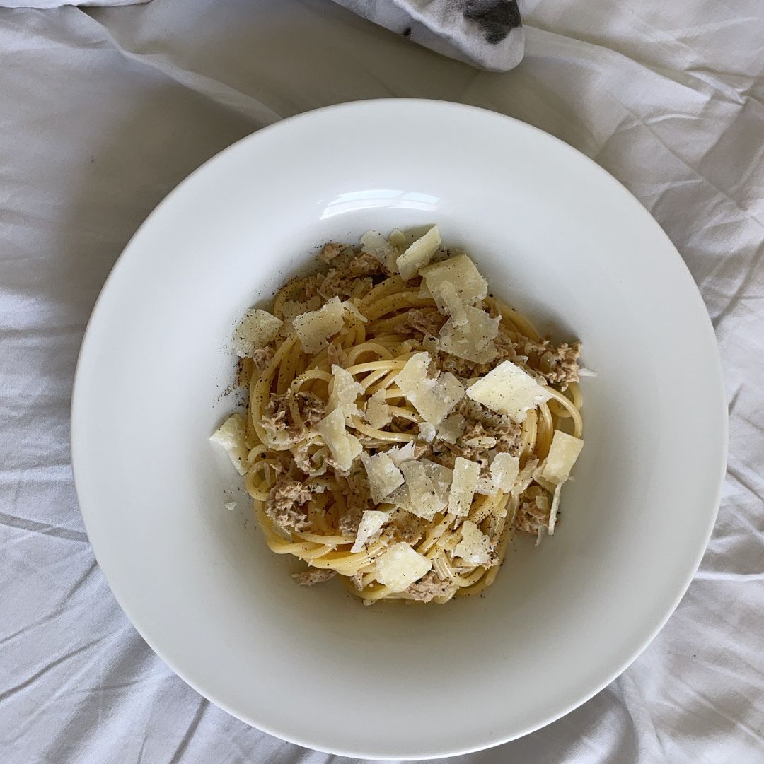 Spaghetti mit Thunfischsauce