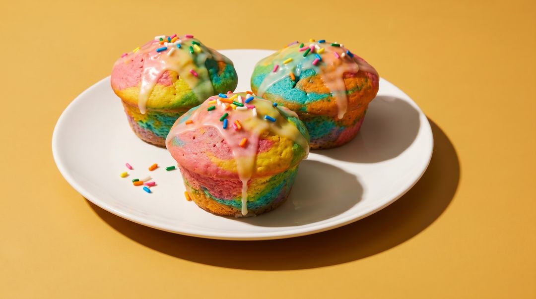 Bunte Papageien-Muffins: Kuchenklassiker im Mini-Format