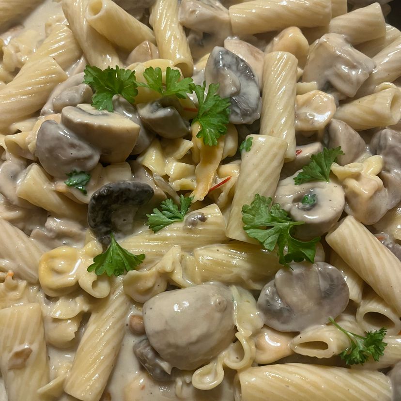 Cremige Nudel - Champignon - Pfanne