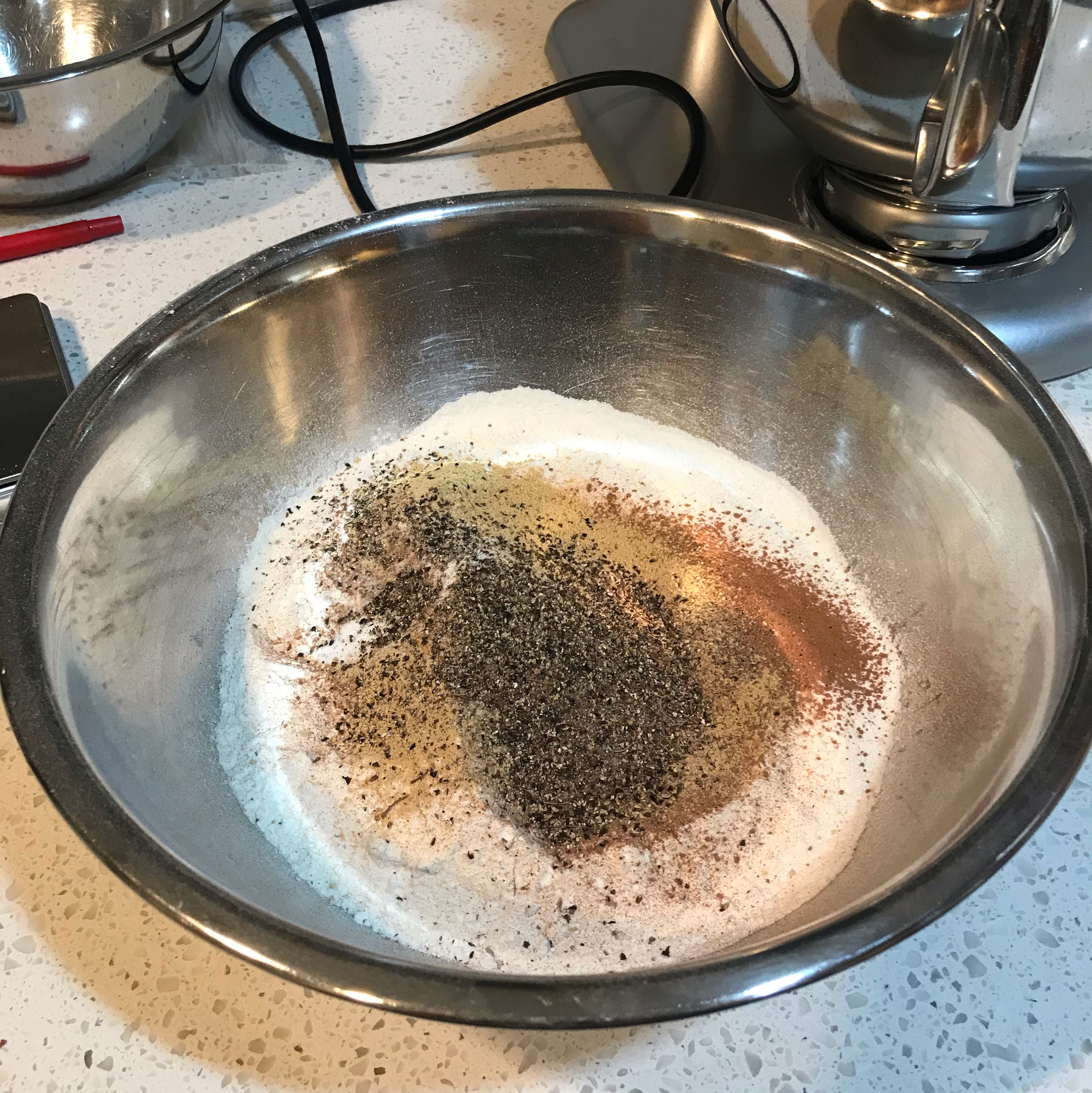 In a large bowl, sift the flour, cocoa powder, ground dried ginger, baking soda, black cardamom and black pepper. If you can’t find black cardamom, you can substitute it with 1/2 tsp of ground clove and 1/4 tsp of ground green cardamom.