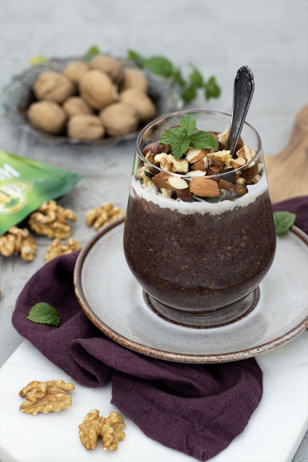 Proats mit Datteln, Kakao und Minze