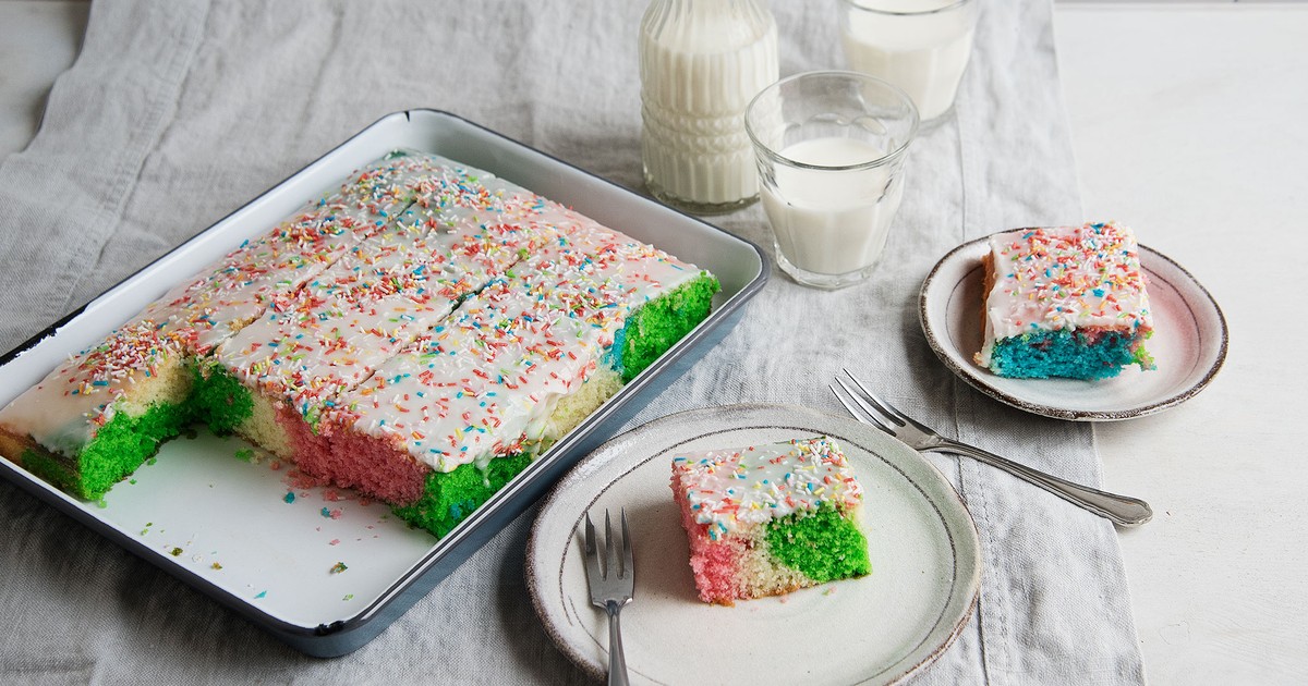 Rainbow swirl cake Recipe Kitchen Stories