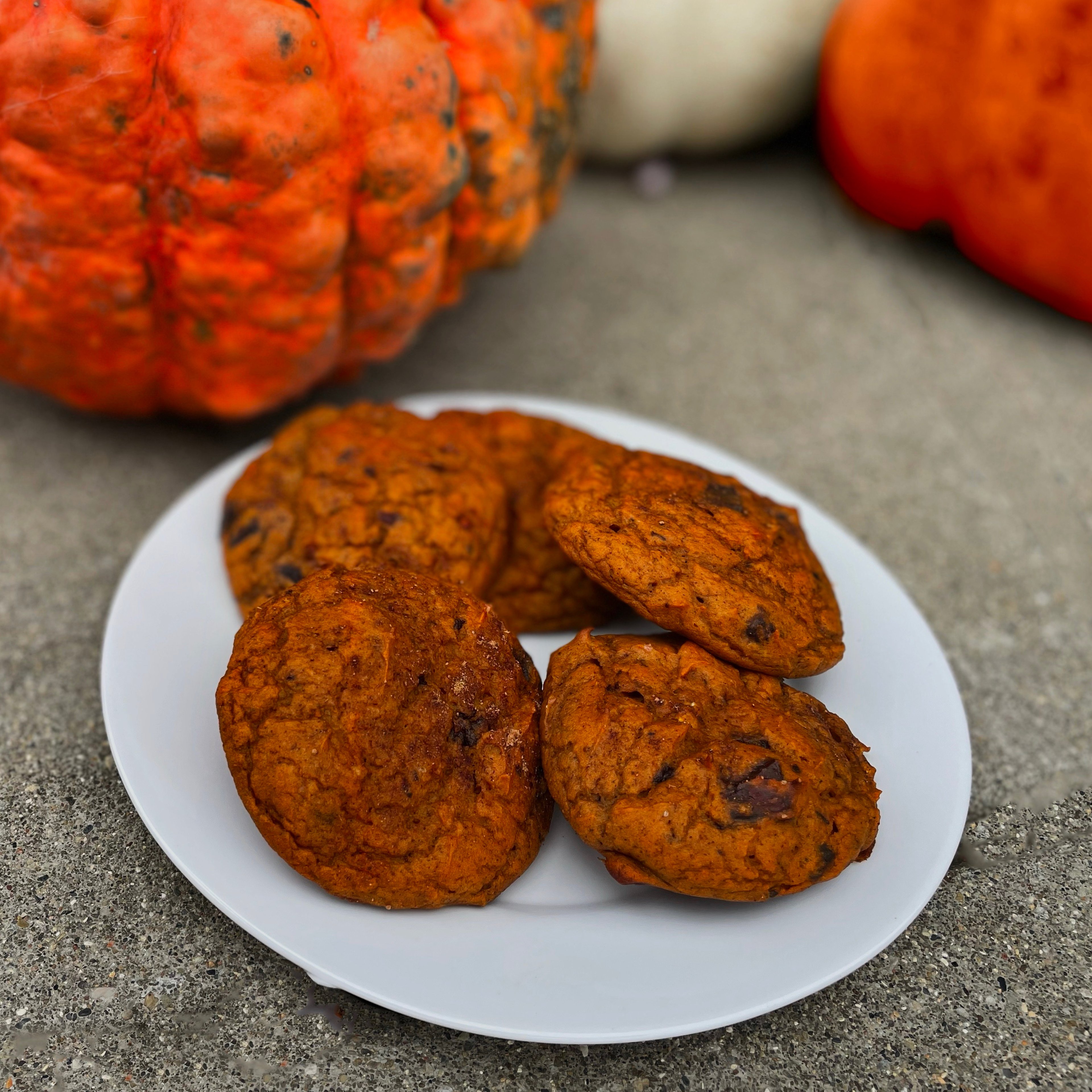 Pumpkin Chocolate Chip Protein Cookies