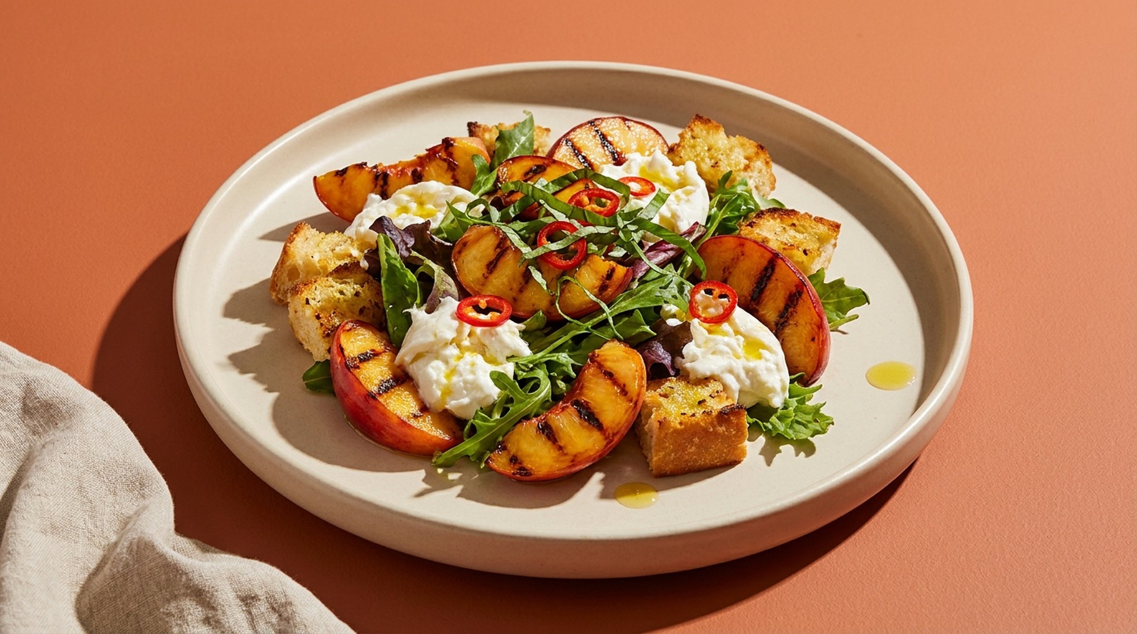 Nektarinensalat mit Burrata