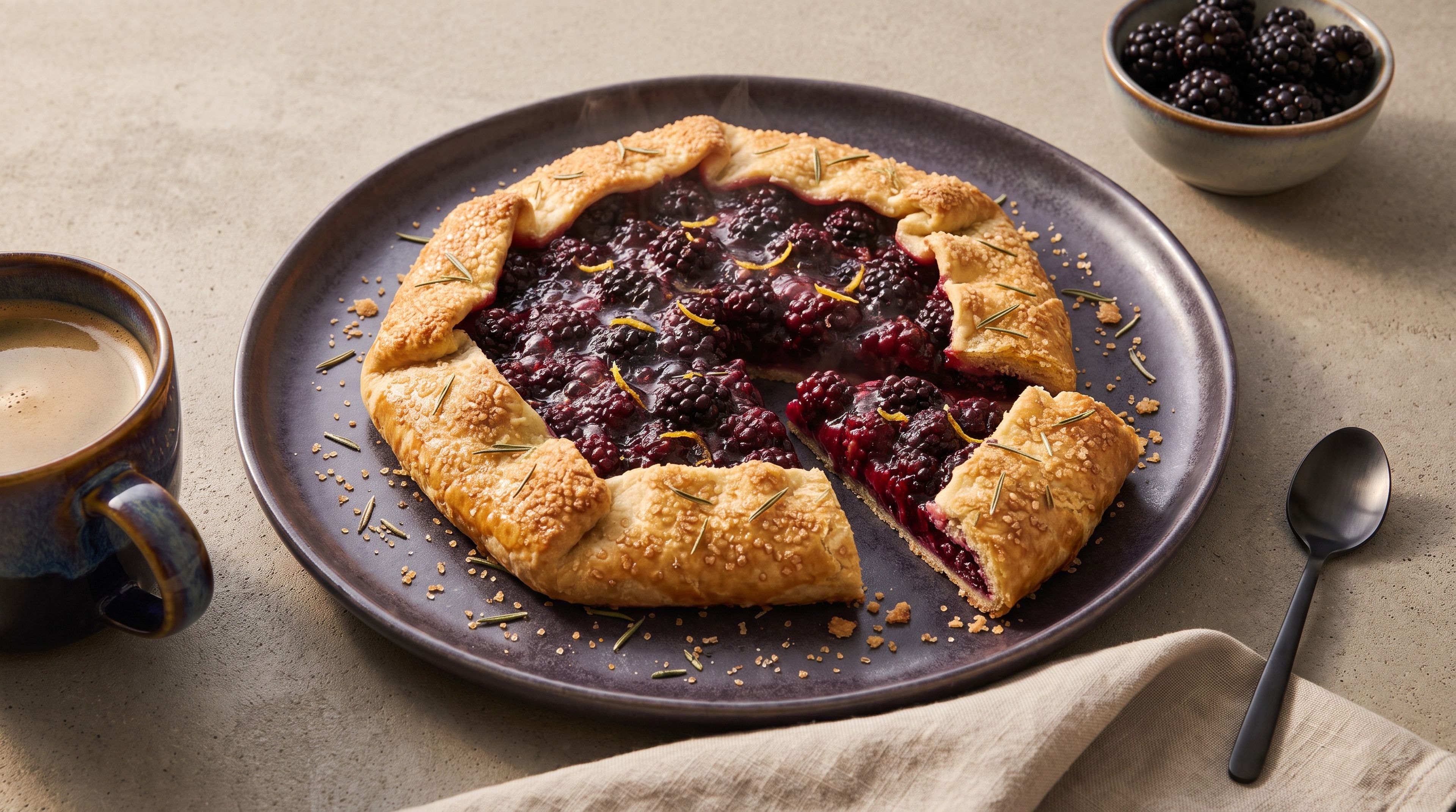 Sommerliche Brombeer-Galette ganz einfach vegan backen