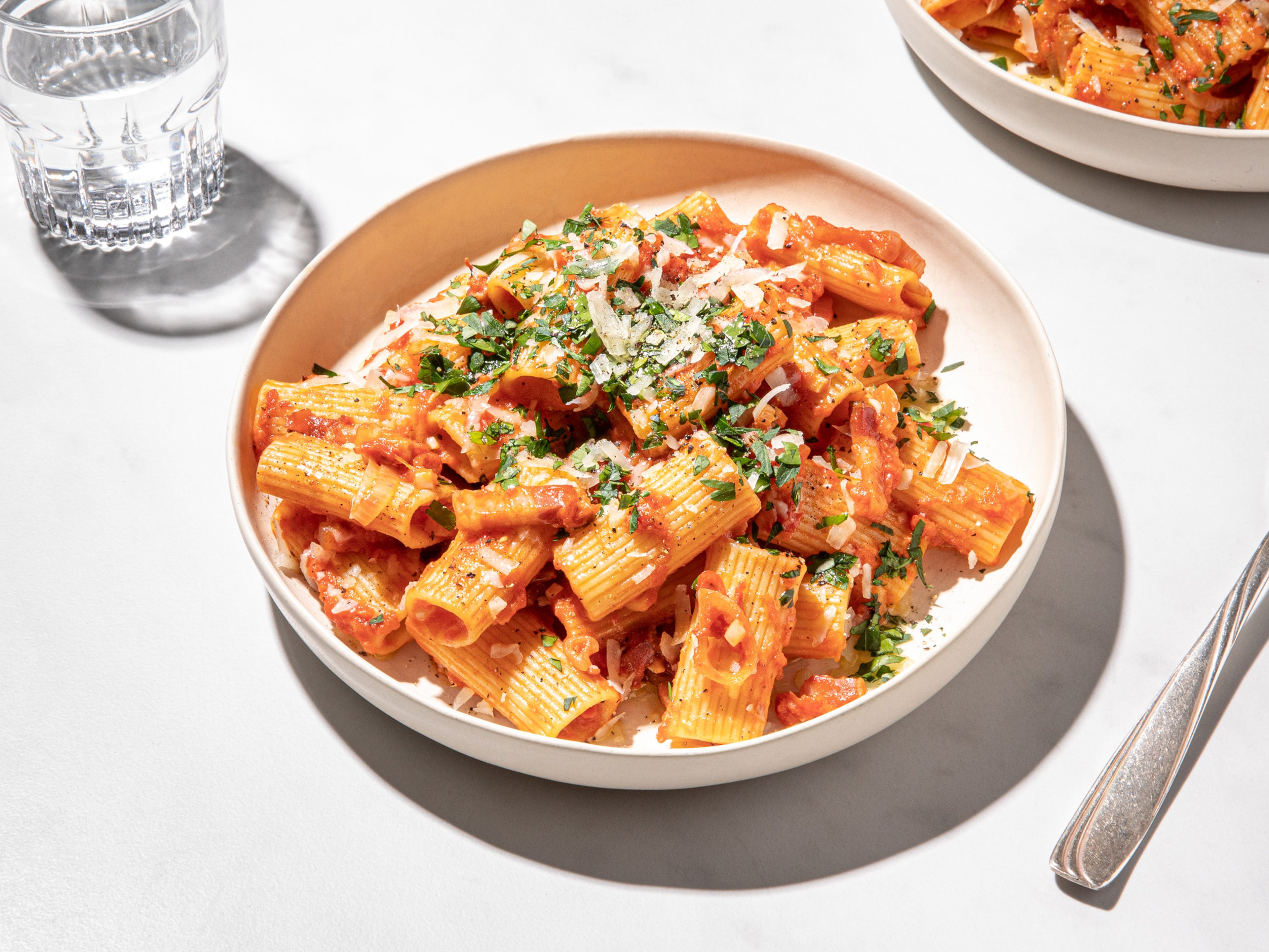 Buttery pasta all'amatriciana, Recipe