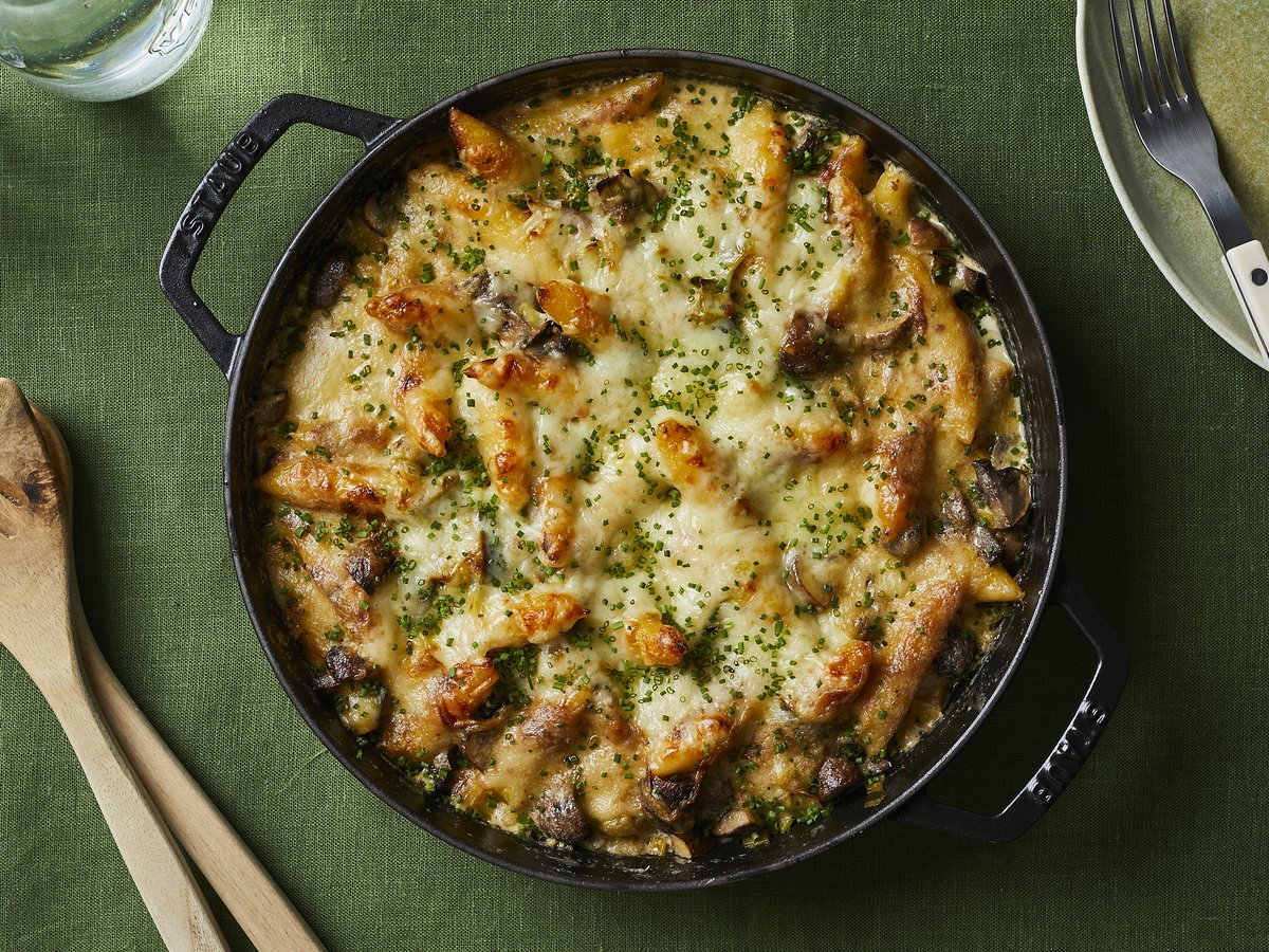 Schupfnudel-Auflauf mit Käse und Lauch | Rezept | Kitchen Stories