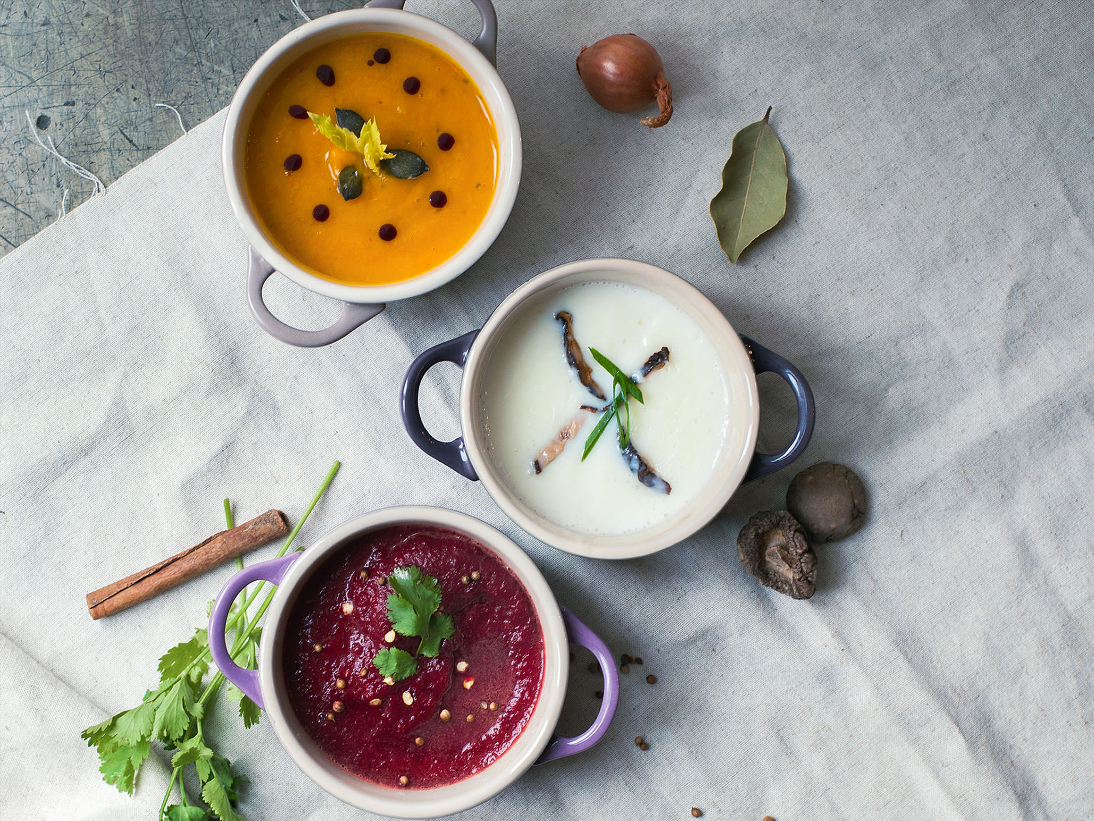 6 cremige Suppen machen eine Weltreise