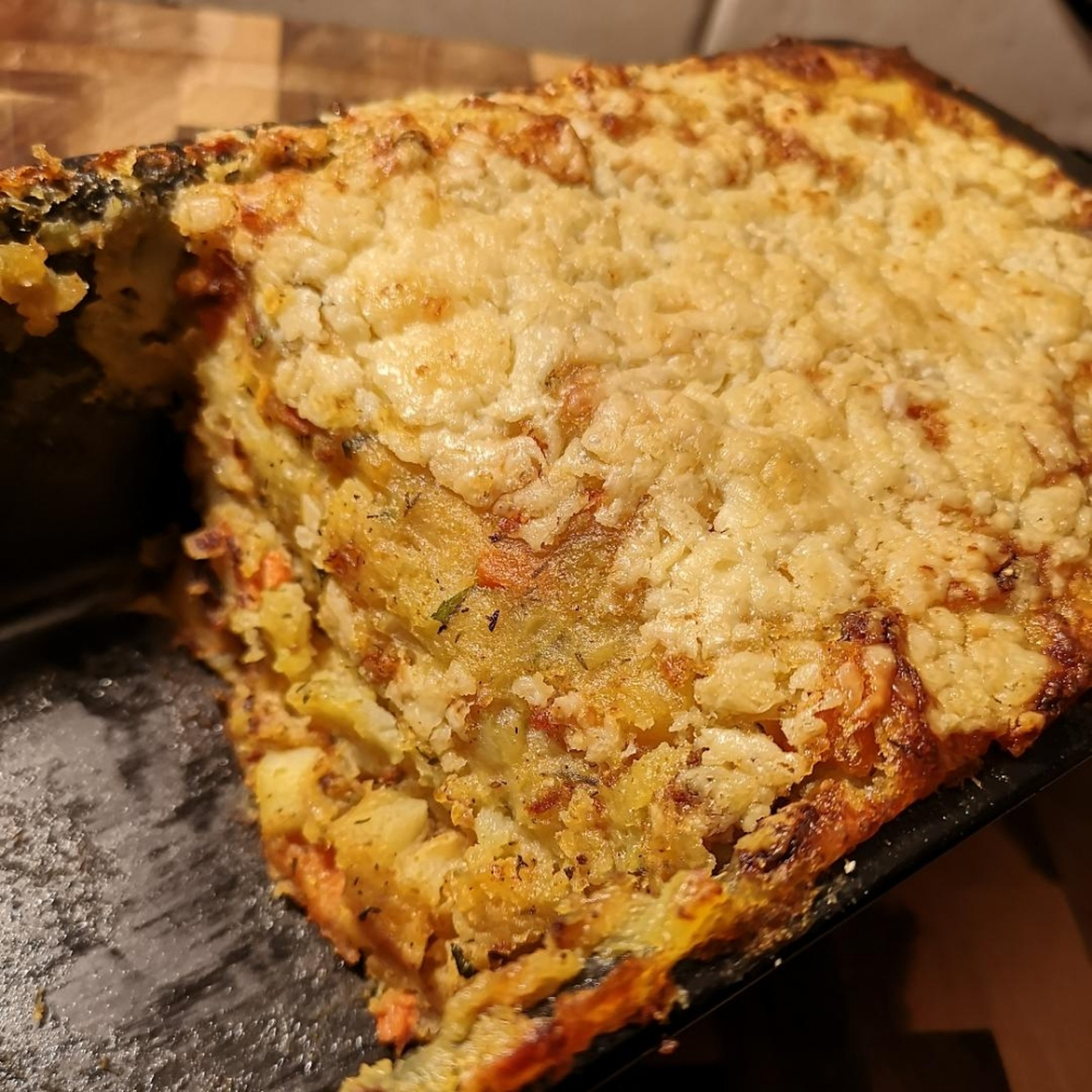 Potato, parsnip, carrot easy bake