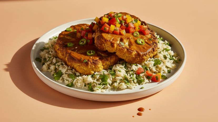 Umami pur: geröstete Blumenkohlsteaks aus dem Airfryer mit Misoglasur