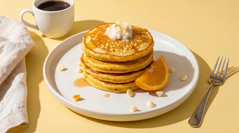 Mit diesen fluffigen Orangen-Ricotta-Pancakes kann der Tag beginnen
