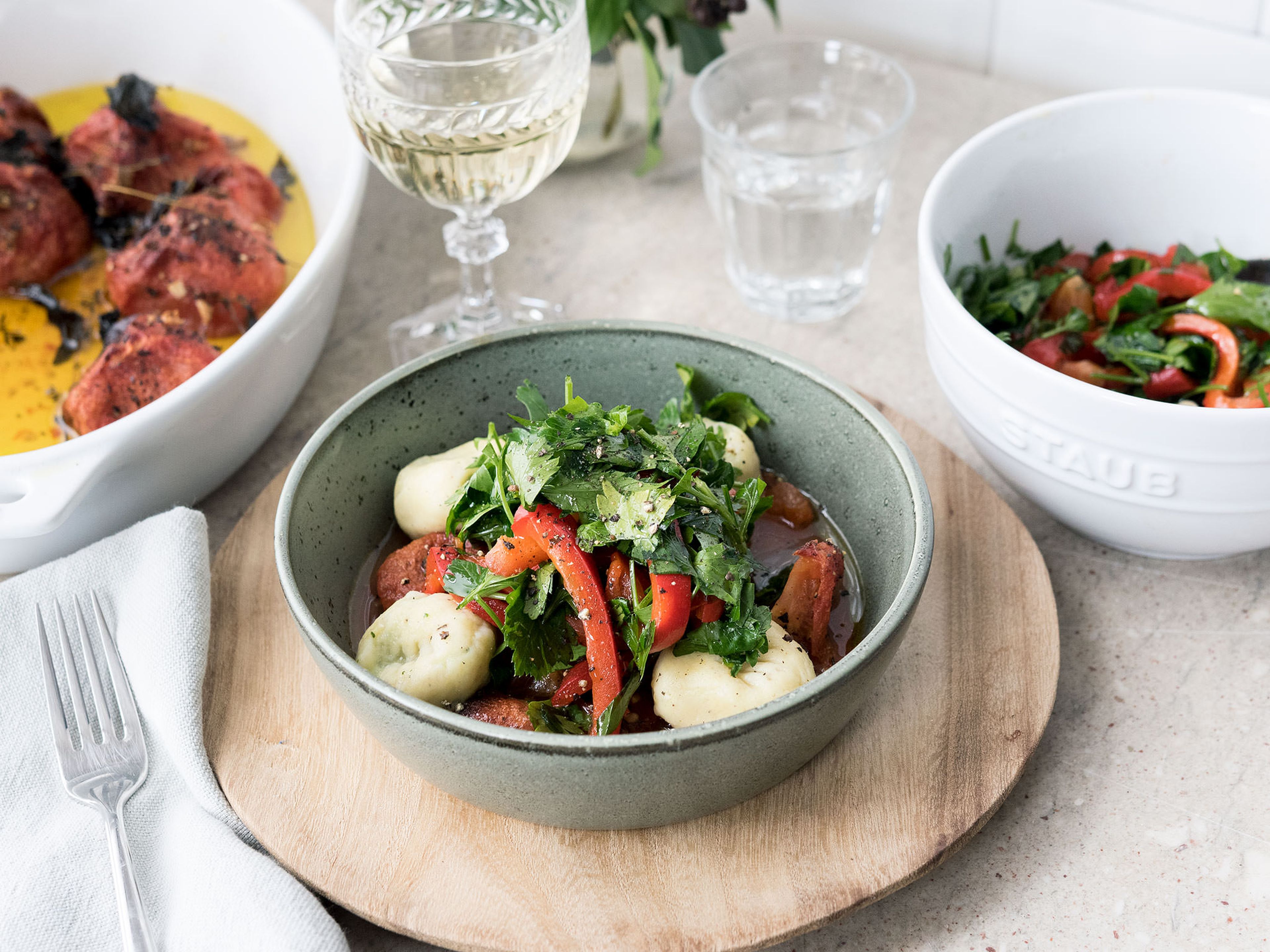 Gefüllte Gnocchi mit Mozzarella und Tomatenconfit