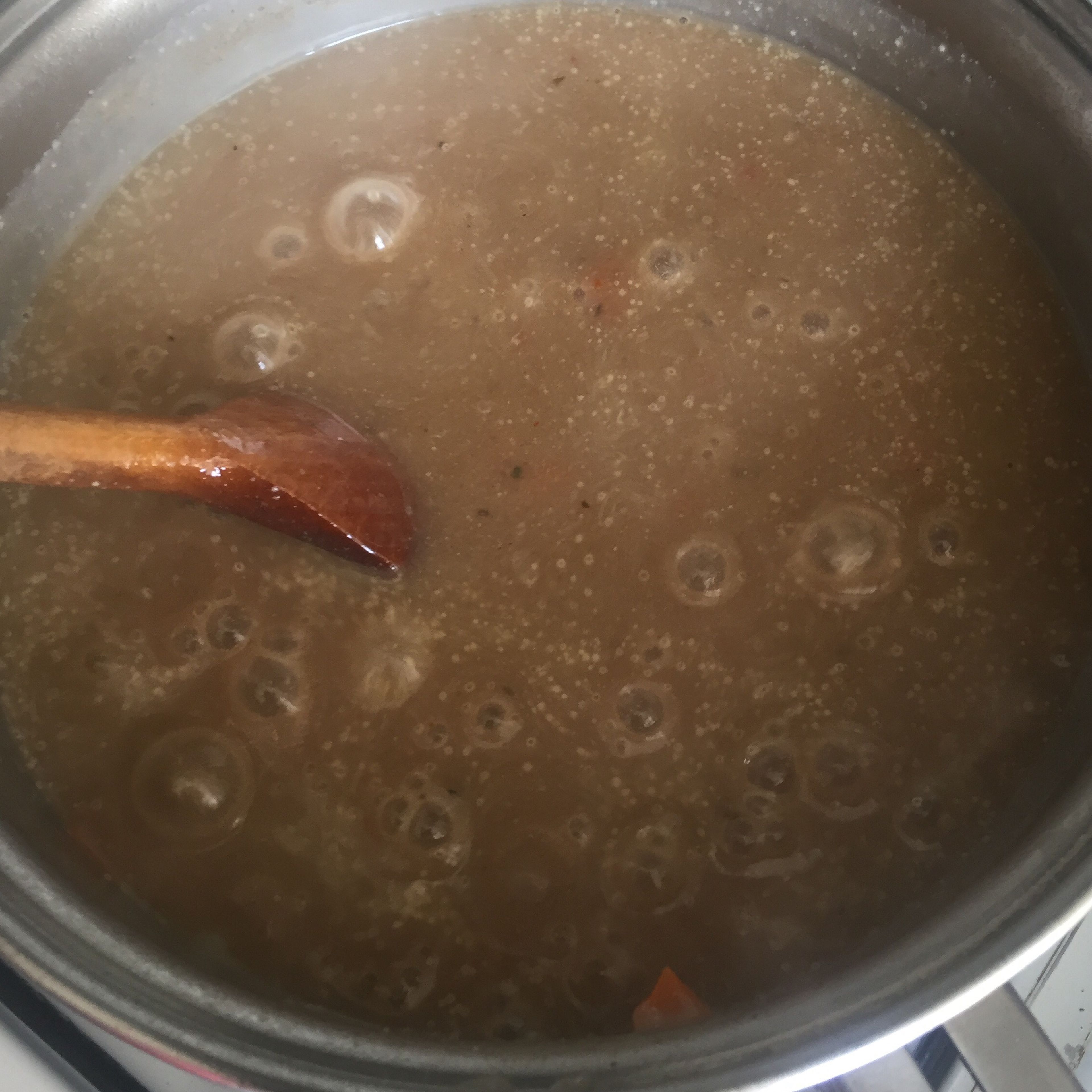 Once sauce boils and thickens, it is ready to serve!