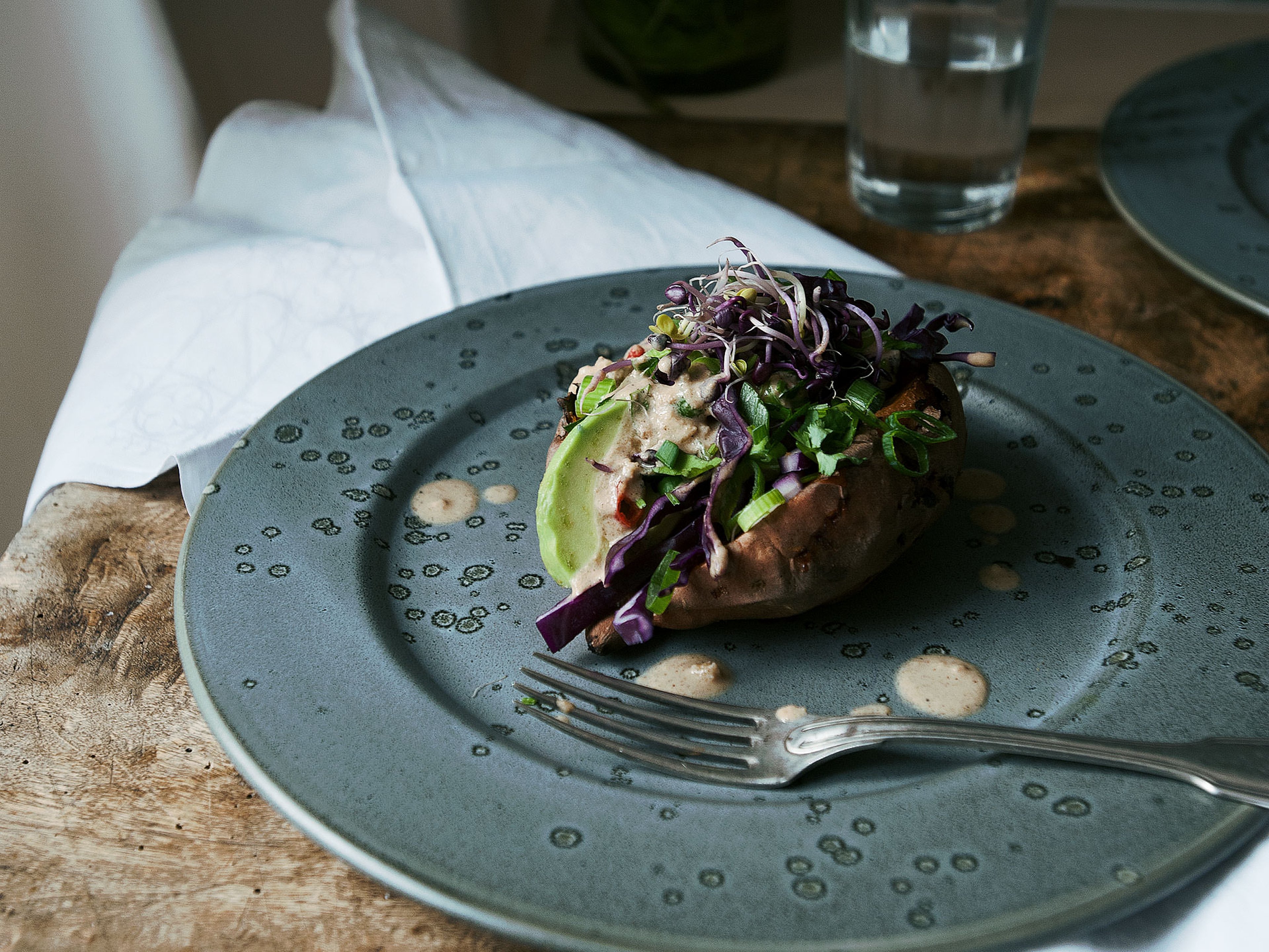 Oven-baked sweet potatoes