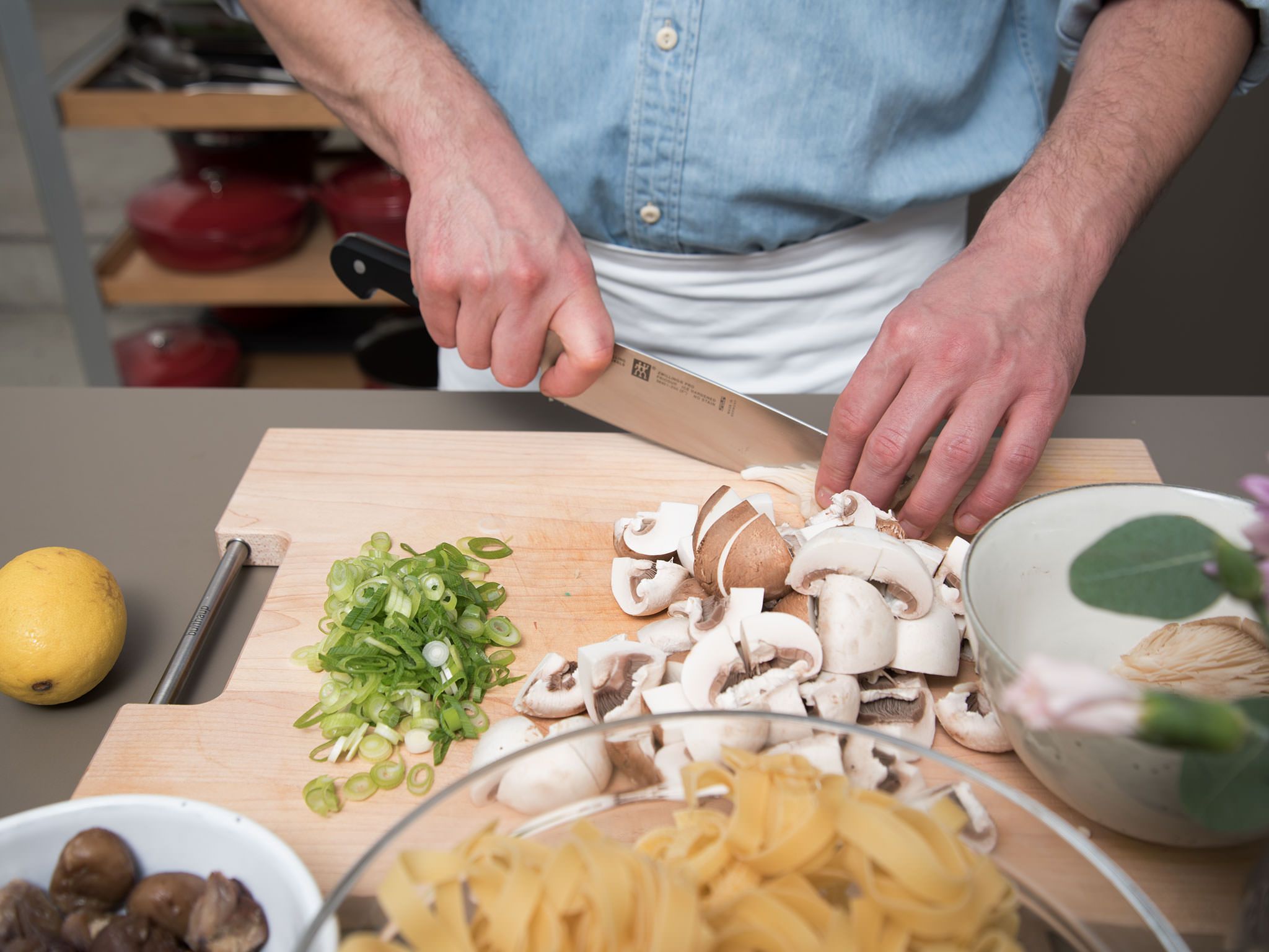 Earthy pasta with chestnuts and mushrooms | Recipe | Kitchen Stories