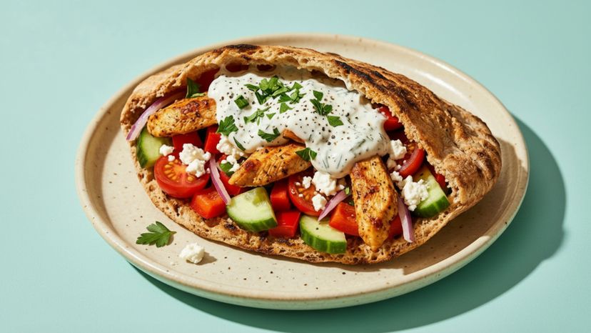 Gefüllte Pita-Taschen mit saftiger Pute und knackigem Salat